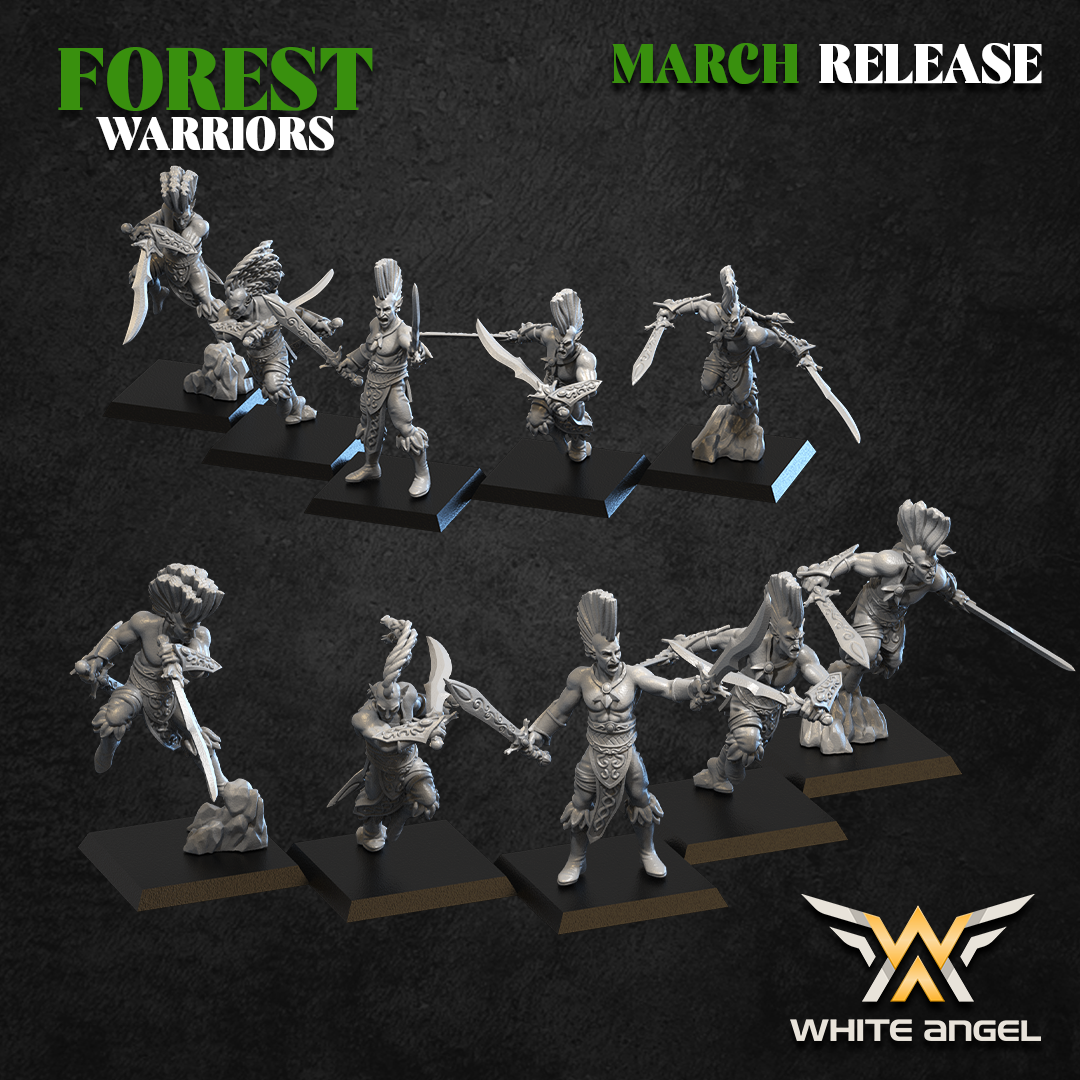 Forest Dancer Male, Forest Warriors - White Angel Miniatures