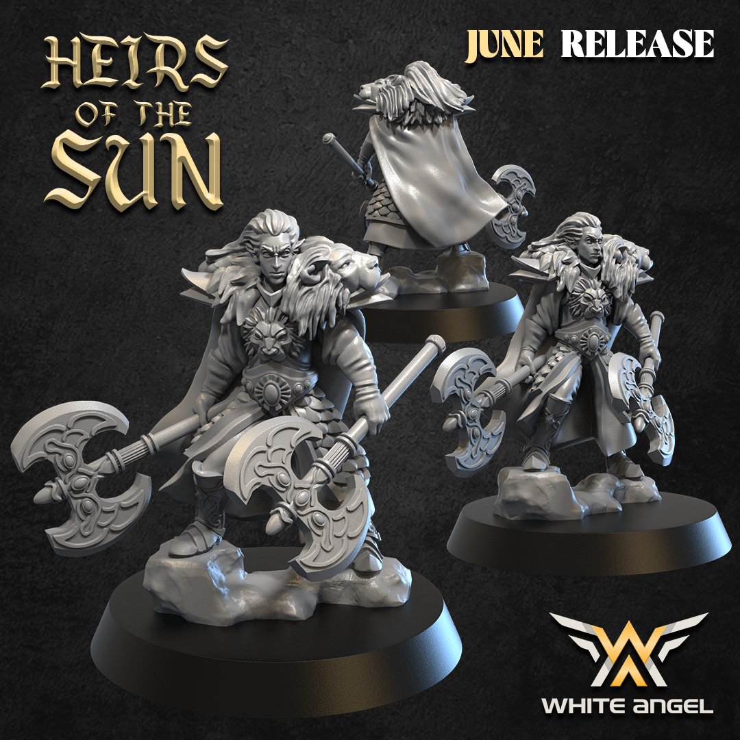 Lion Commander, Heirs of the Sun - White Angel Miniatures