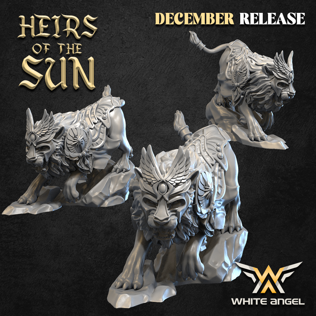 Attack Lion, Heirs of the Sun, White Angel Miniatures - Image 2