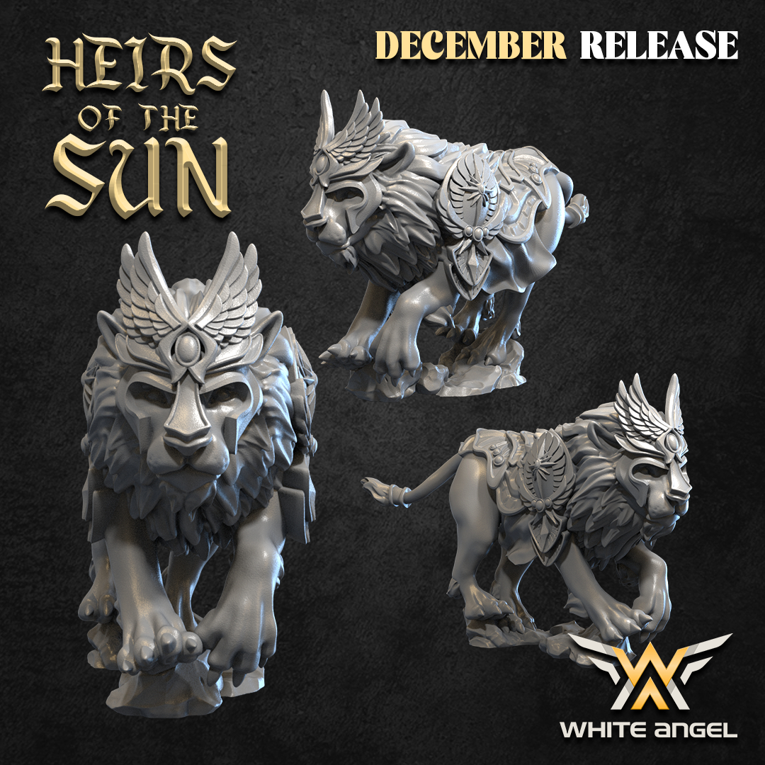 Attack Lion, Heirs of the Sun, White Angel Miniatures - Image 4
