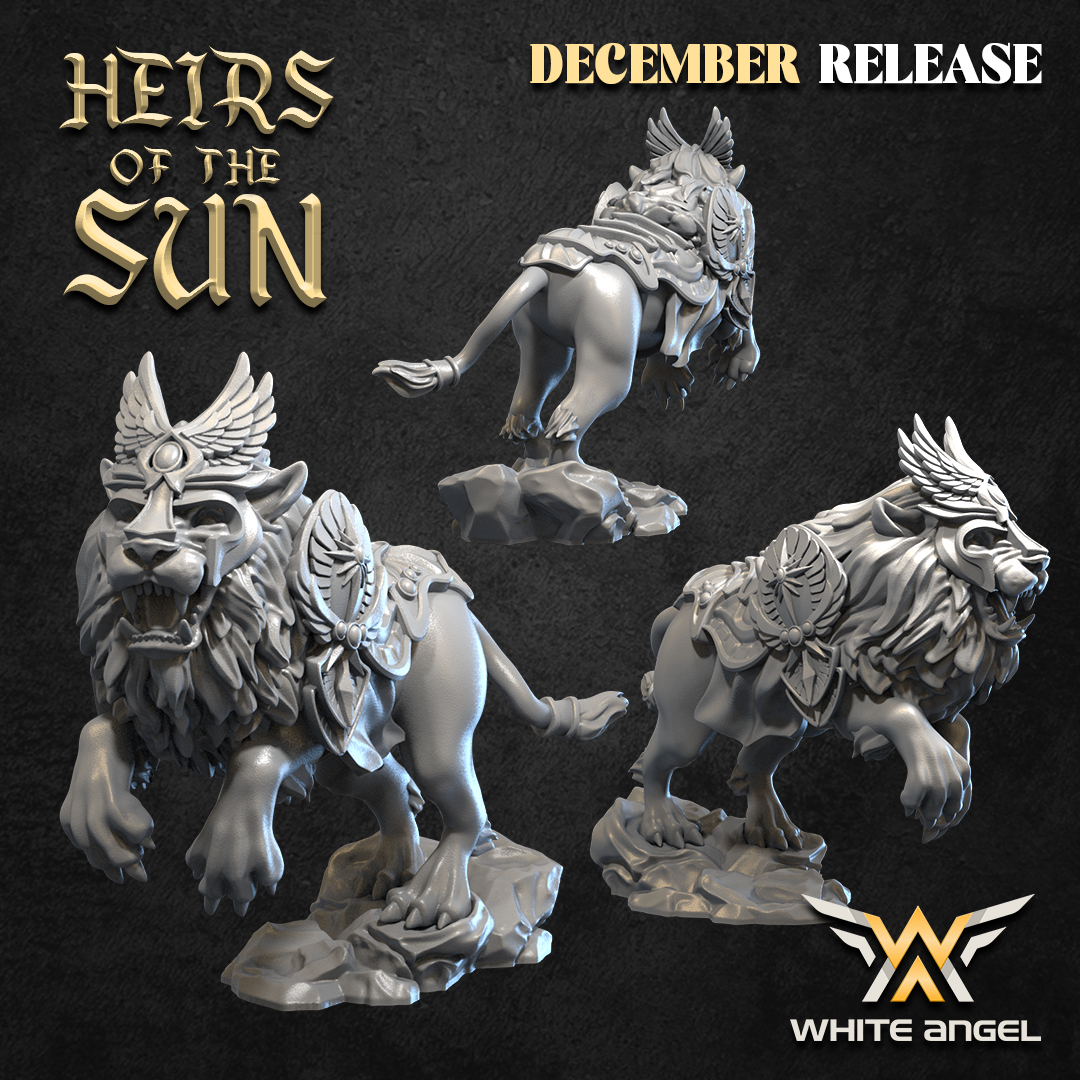 Attack Lion, Heirs of the Sun, White Angel Miniatures - Image 5