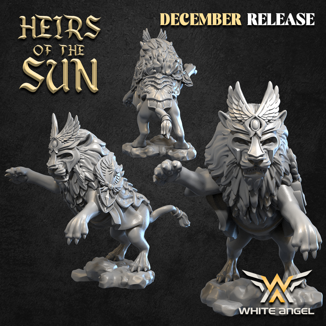 Attack Lion, Heirs of the Sun, White Angel Miniatures - Image 6