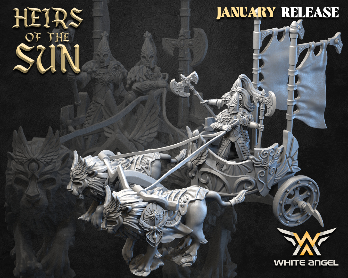Chariot of Lions, Heirs of the Sun - White Angel Miniatures