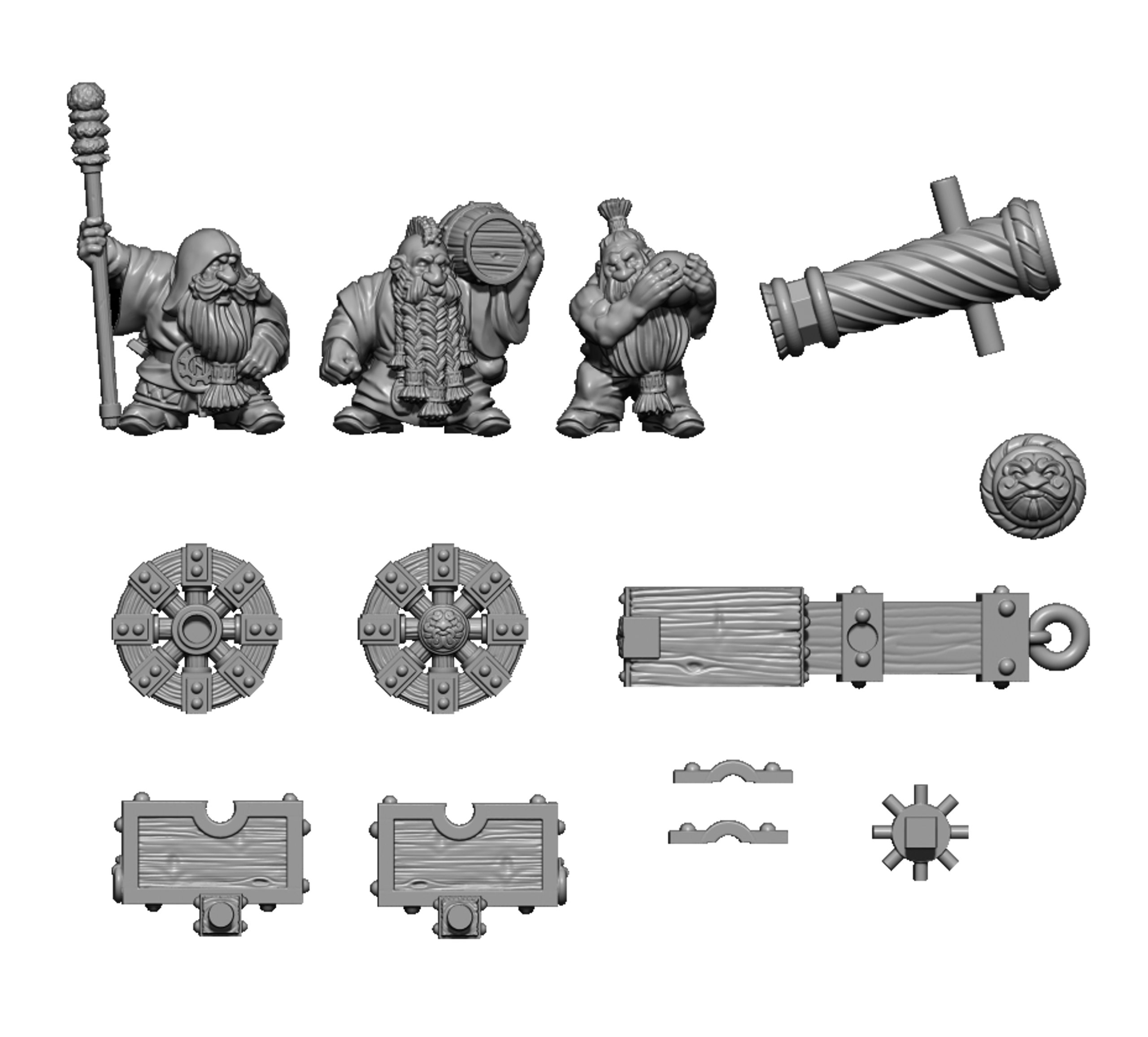 Dwarf Cannon, Dwarves- MoM Miniatures - Image 6
