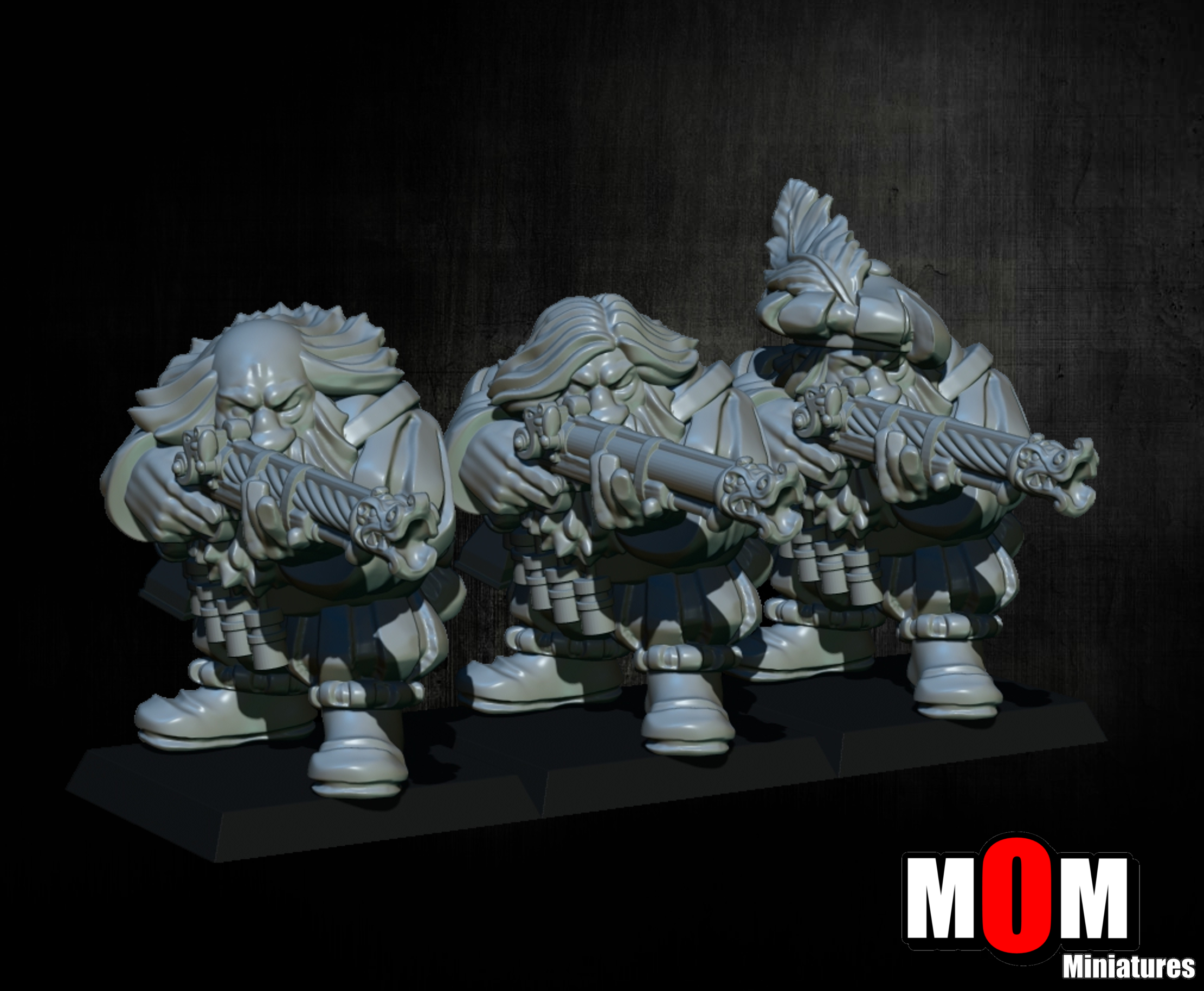 Imperial Dwarves Arquebusiers, Dwarves - MoM Miniatures - Image 3