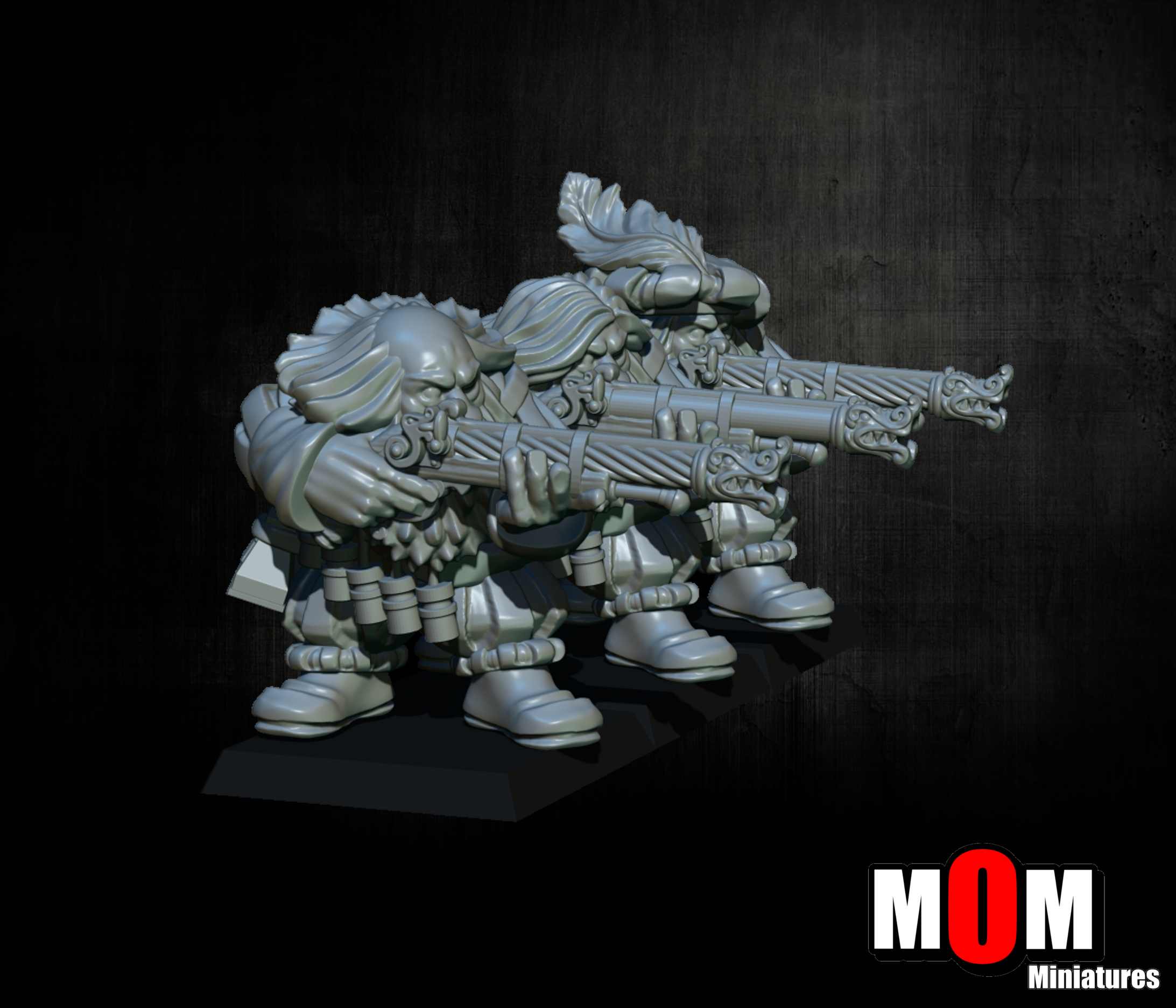 Imperial Dwarves Arquebusiers, Dwarves - MoM Miniatures - Image 4