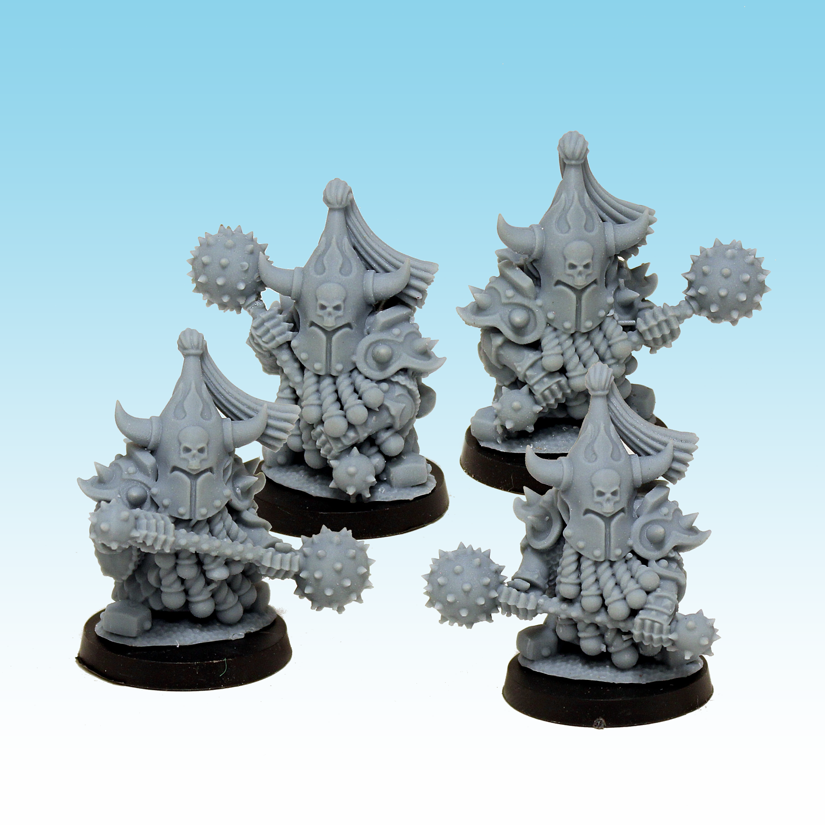 Fire Dwarf Guards with Mace, Dark Dwarves - MoM Miniatures