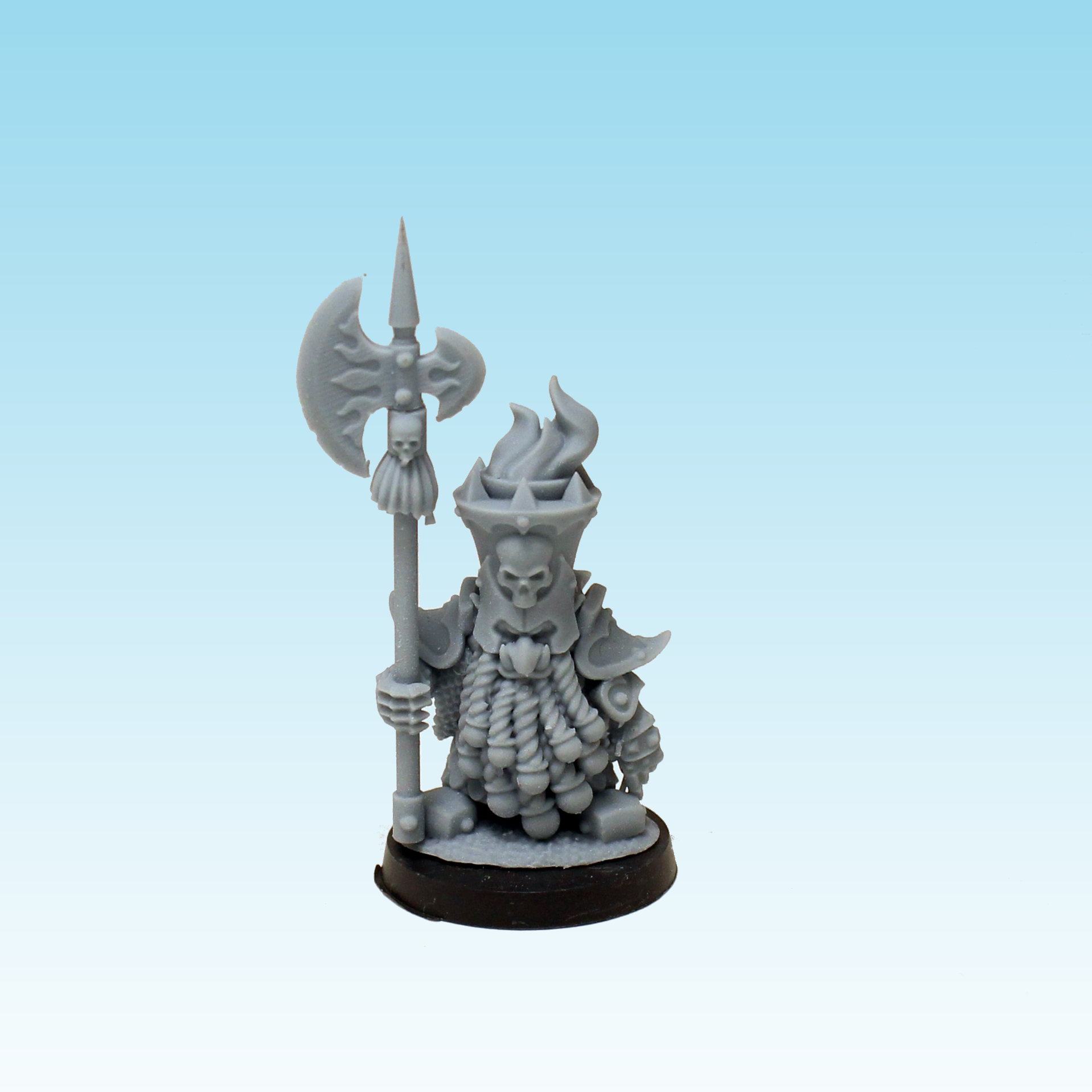 Fire Dwarf with Standard Halberdier, Dark Dwarves - MoM Miniatures