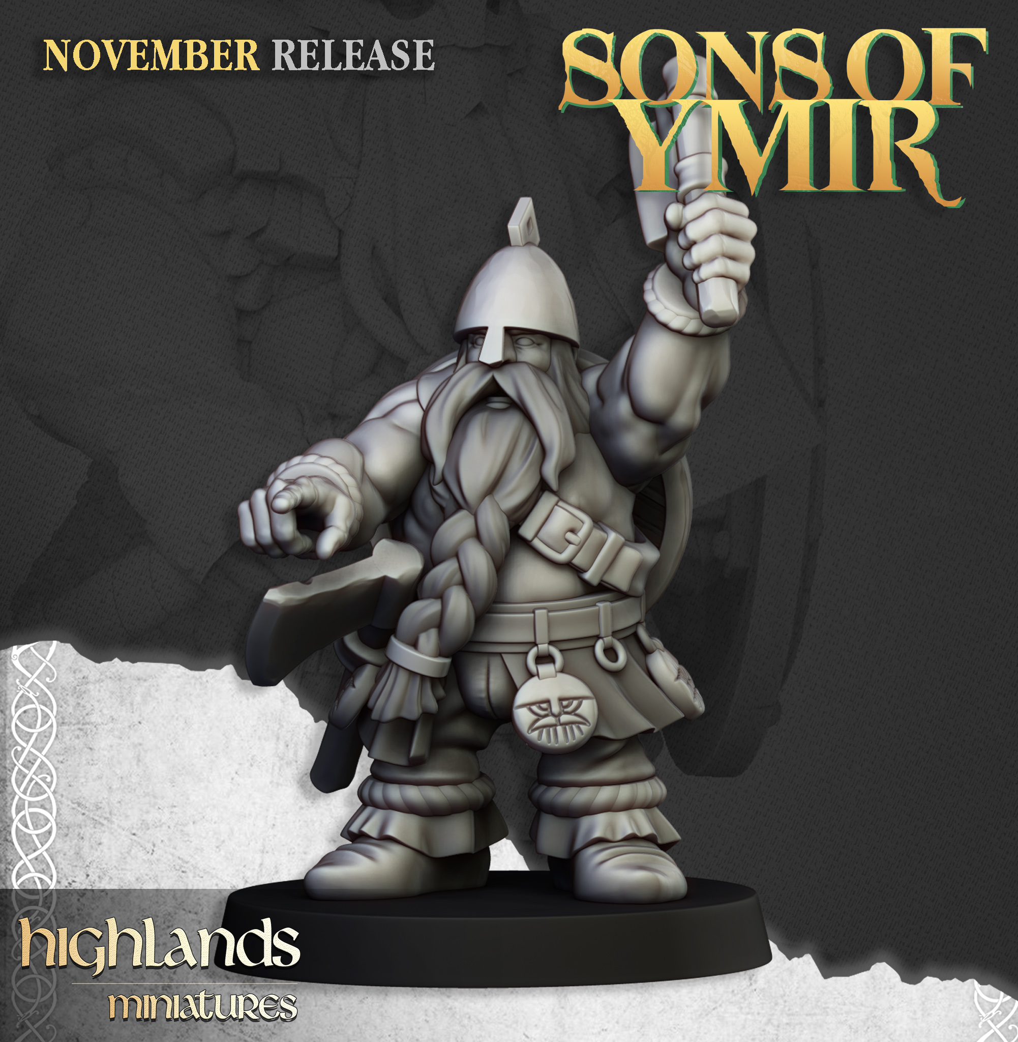 Dwarf Flame Cannon, Sons of Ymir- Highlands Miniatures - Image 3