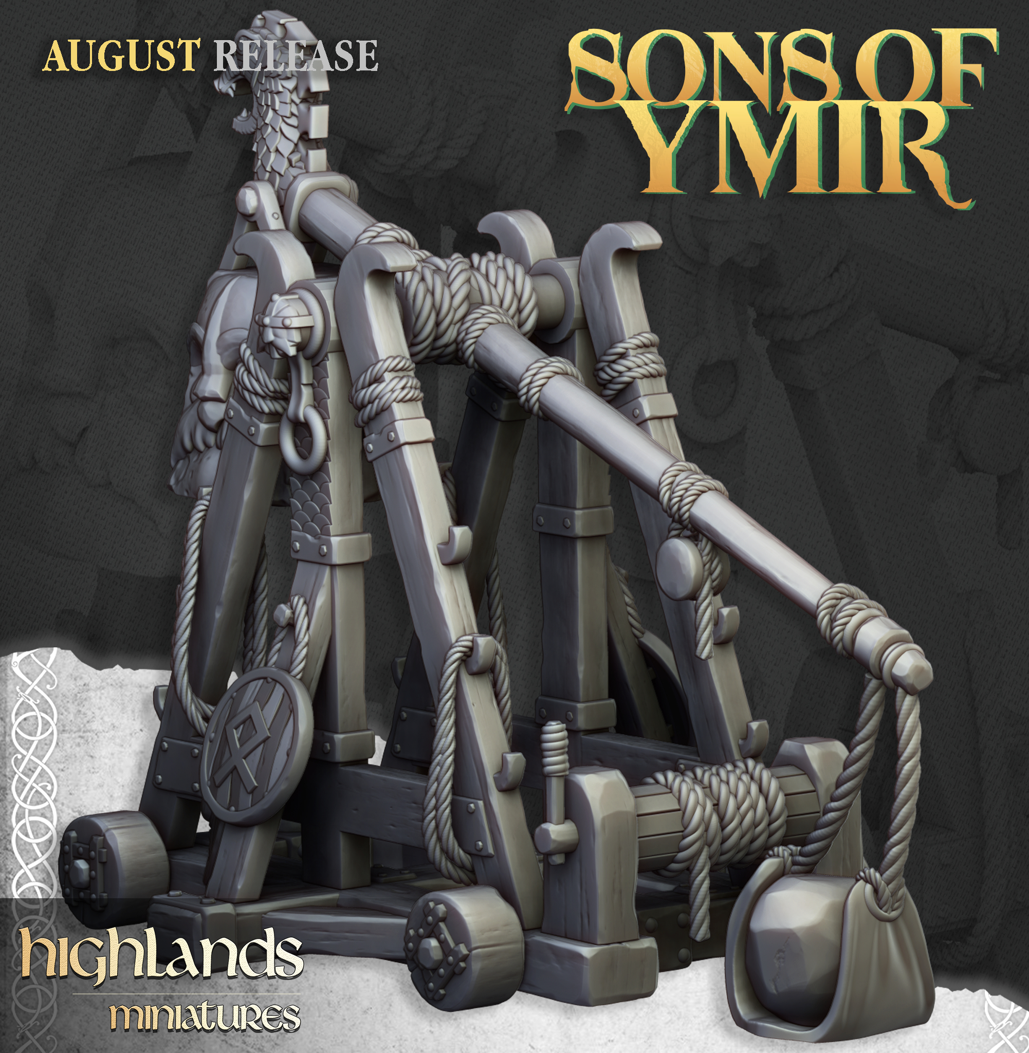 Dwarf Catapult, Sons of Ymir- Highlands Miniatures - Image 5