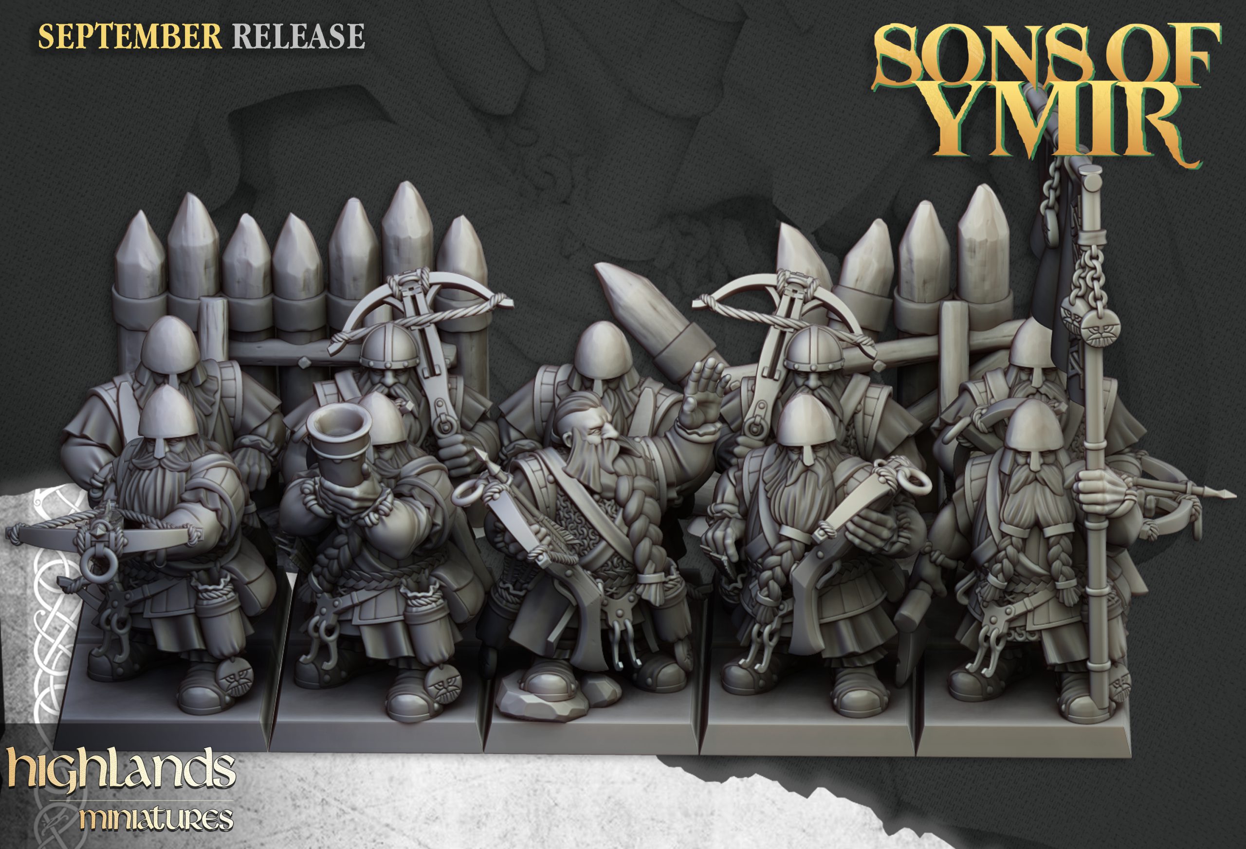 Dwarf Rangers, Sons of Ymir- Highlands Miniatures