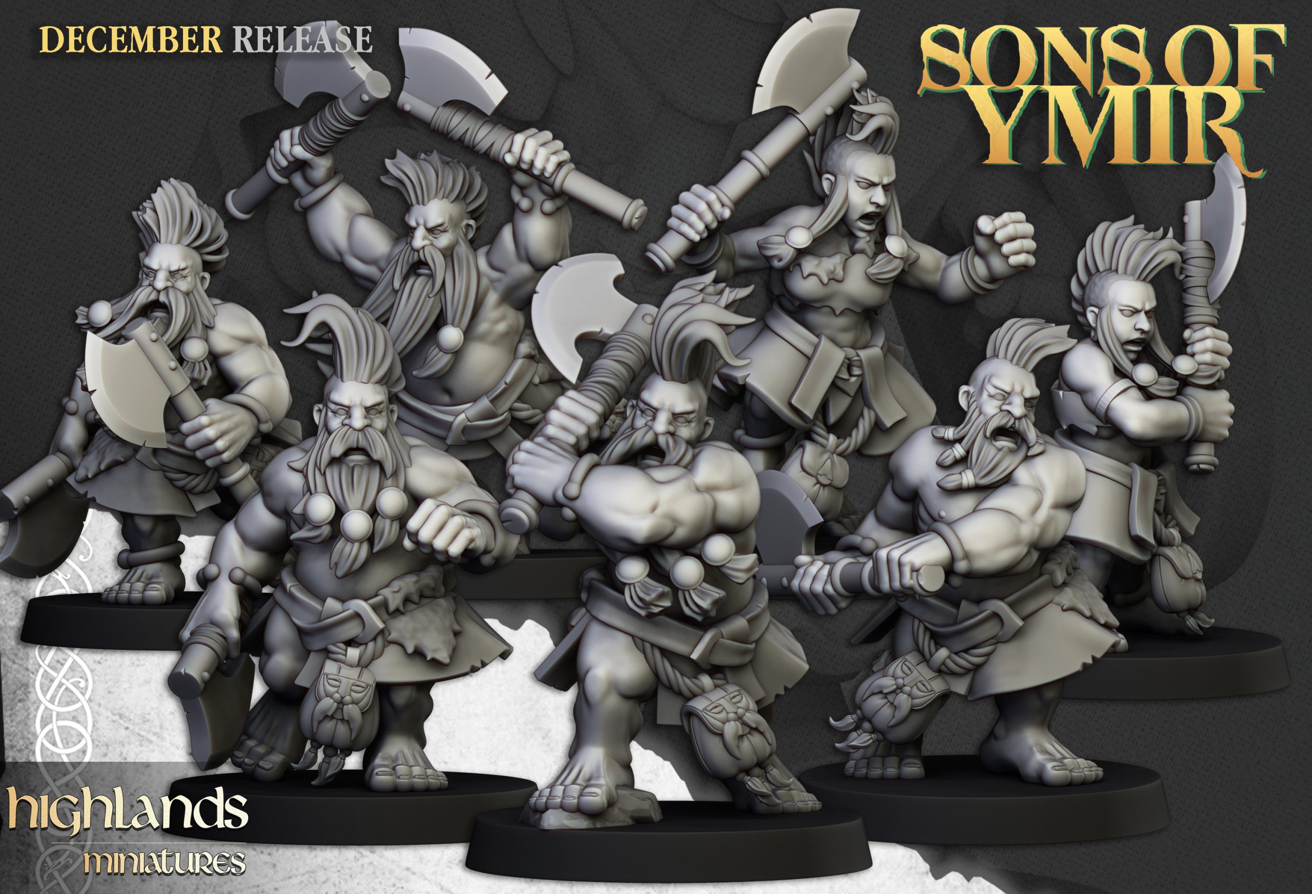 Dwarf Deathseekers, Sons of Ymir- Highlands Miniatures