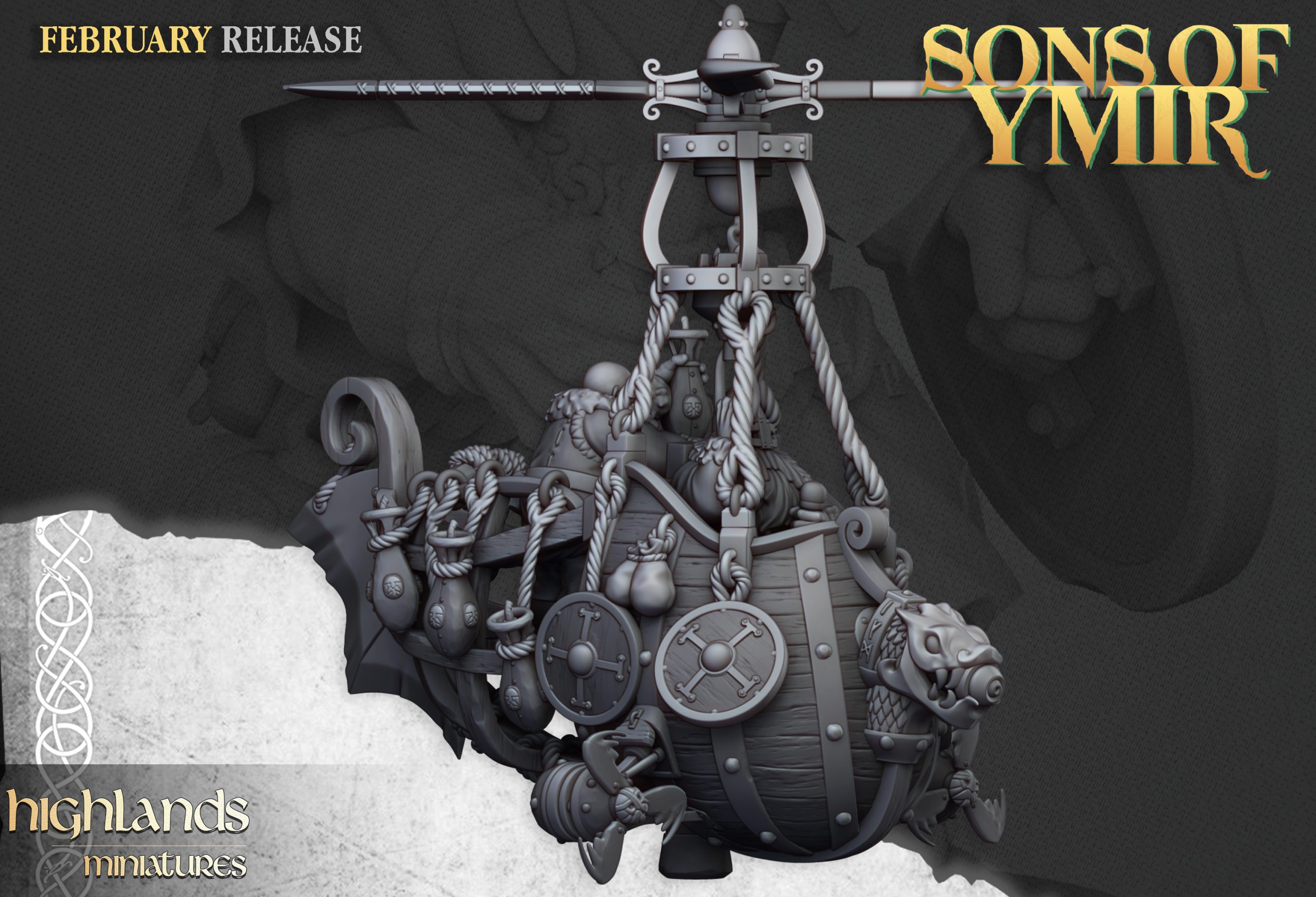 Dwarf Flying Machine, Sons of Ymir- Highlands Miniatures - Image 4
