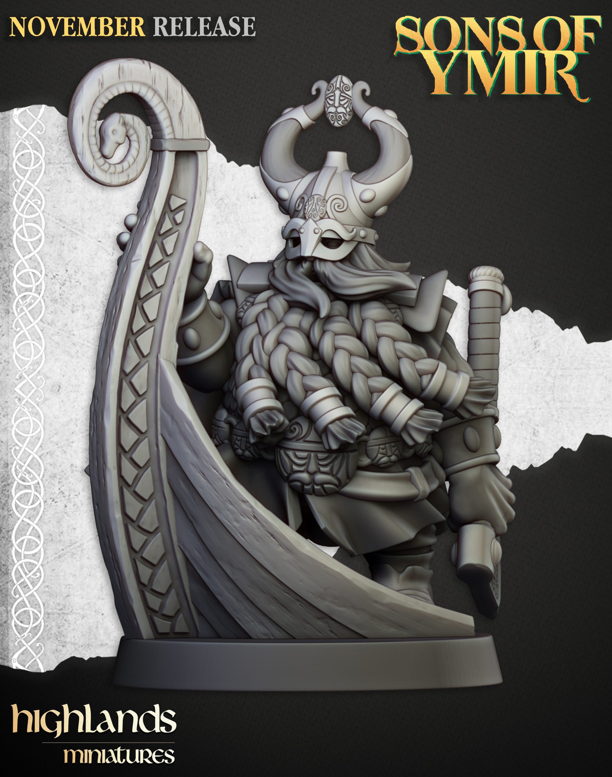 Dwarf Sea Lord, Sons of Ymir- Highlands Miniatures