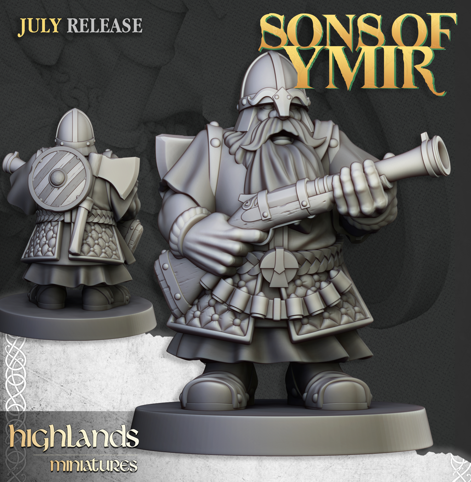 Dwarf Marksmen , Sons of Ymir- Highlands Miniatures - Image 3