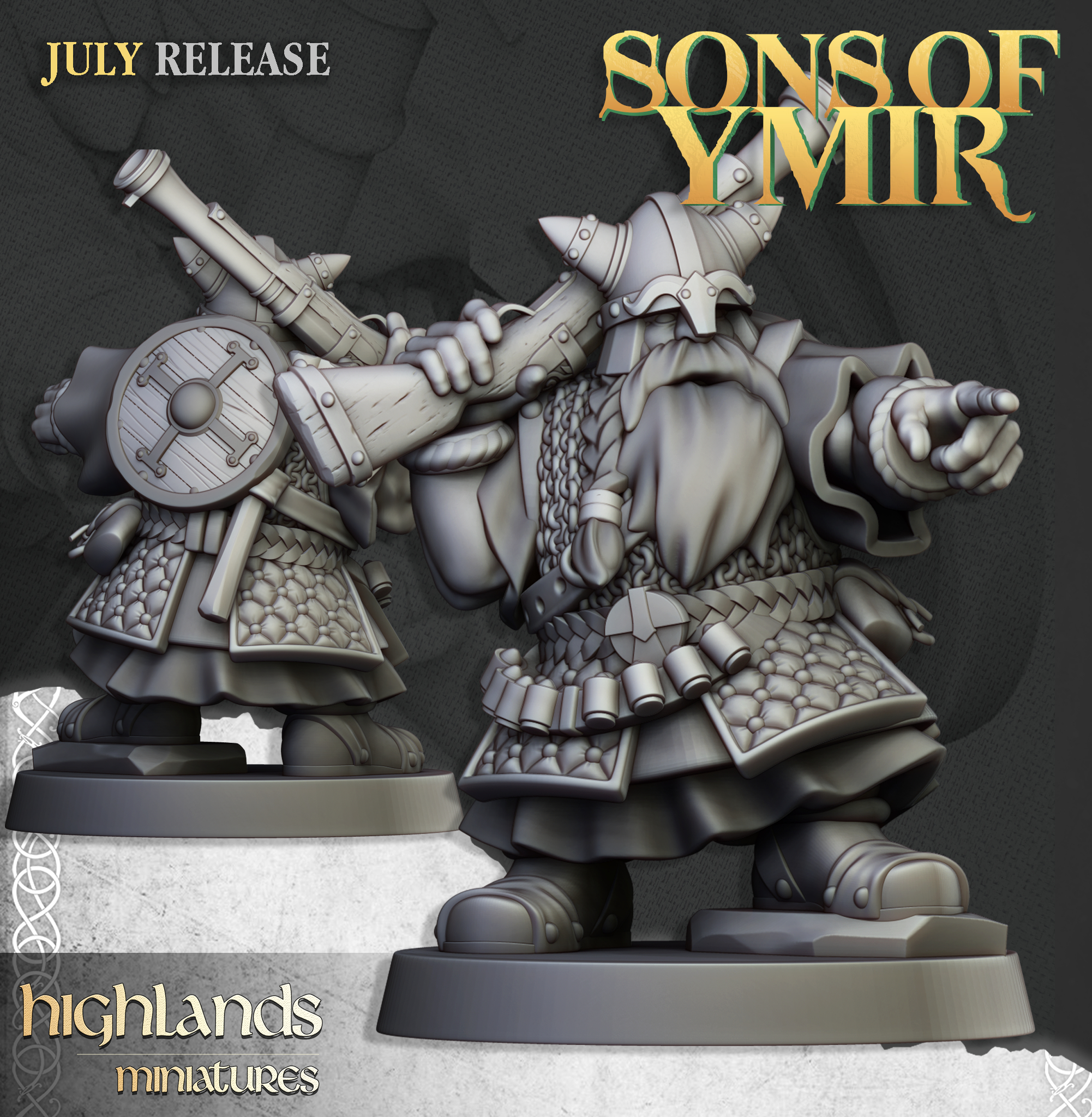 Dwarf Marksmen , Sons of Ymir- Highlands Miniatures - Image 7