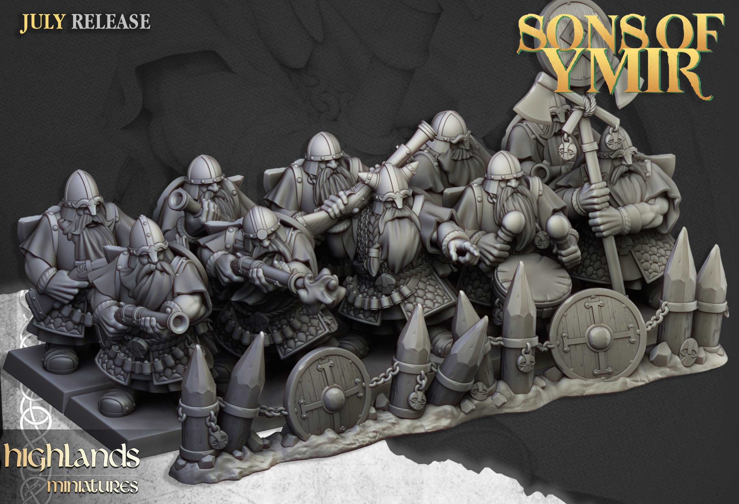 Dwarf Marksmen , Sons of Ymir- Highlands Miniatures