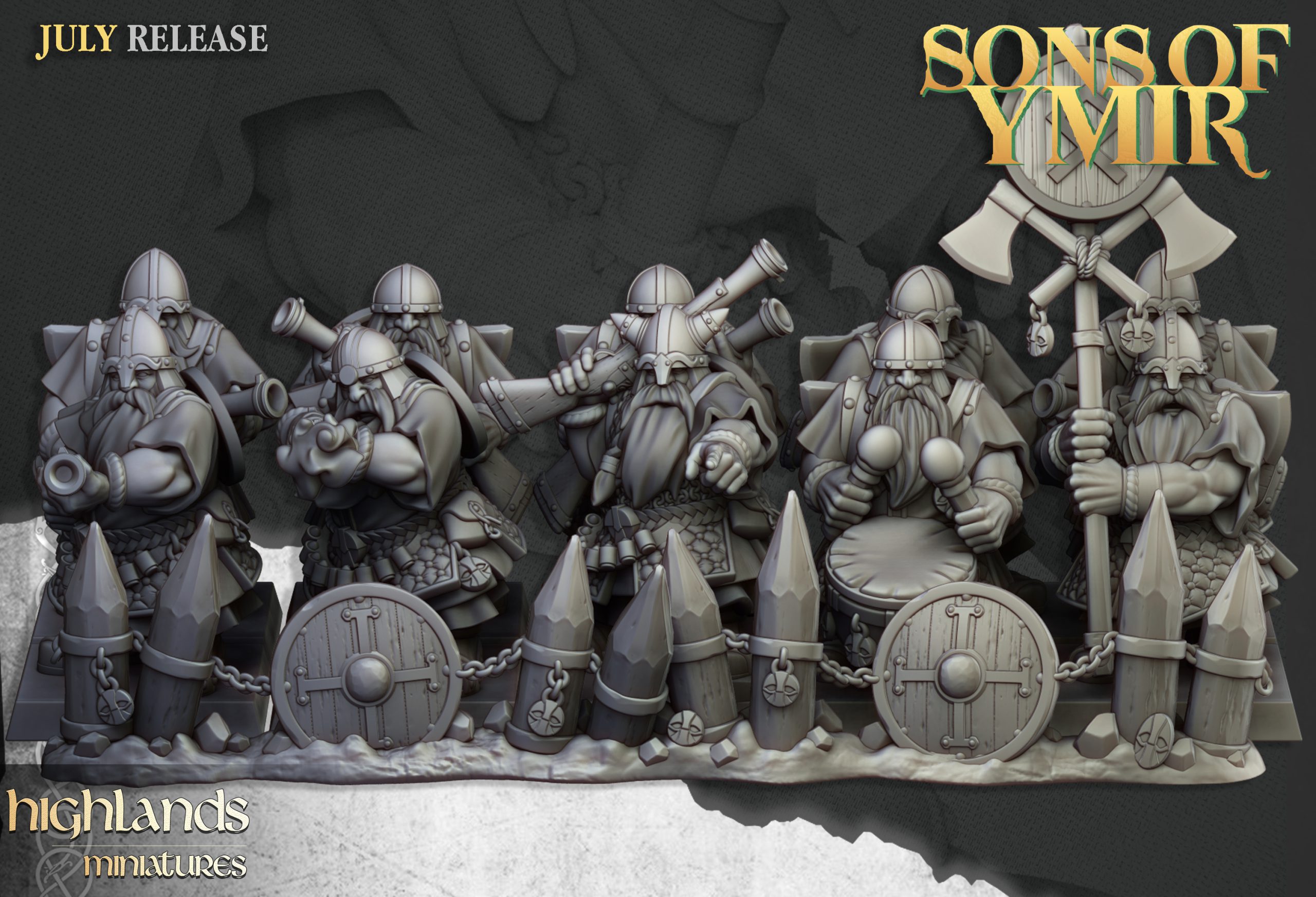 Dwarf Marksmen , Sons of Ymir- Highlands Miniatures - Image 10