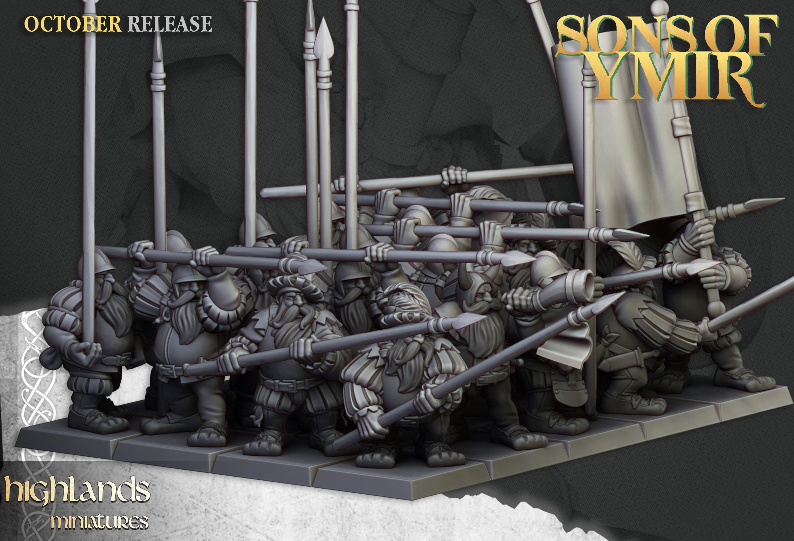 Dwarf Pikeman, Sons of Ymir- Highlands Miniatures - Image 8