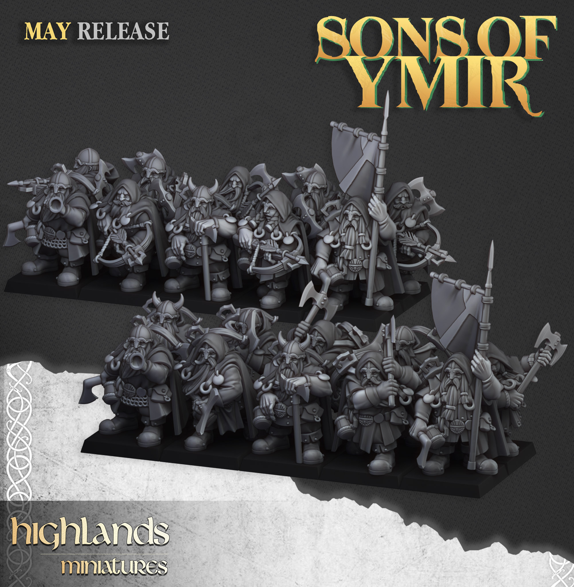 Dwarf Rangers, Sons of Ymir- Highlands Miniatures