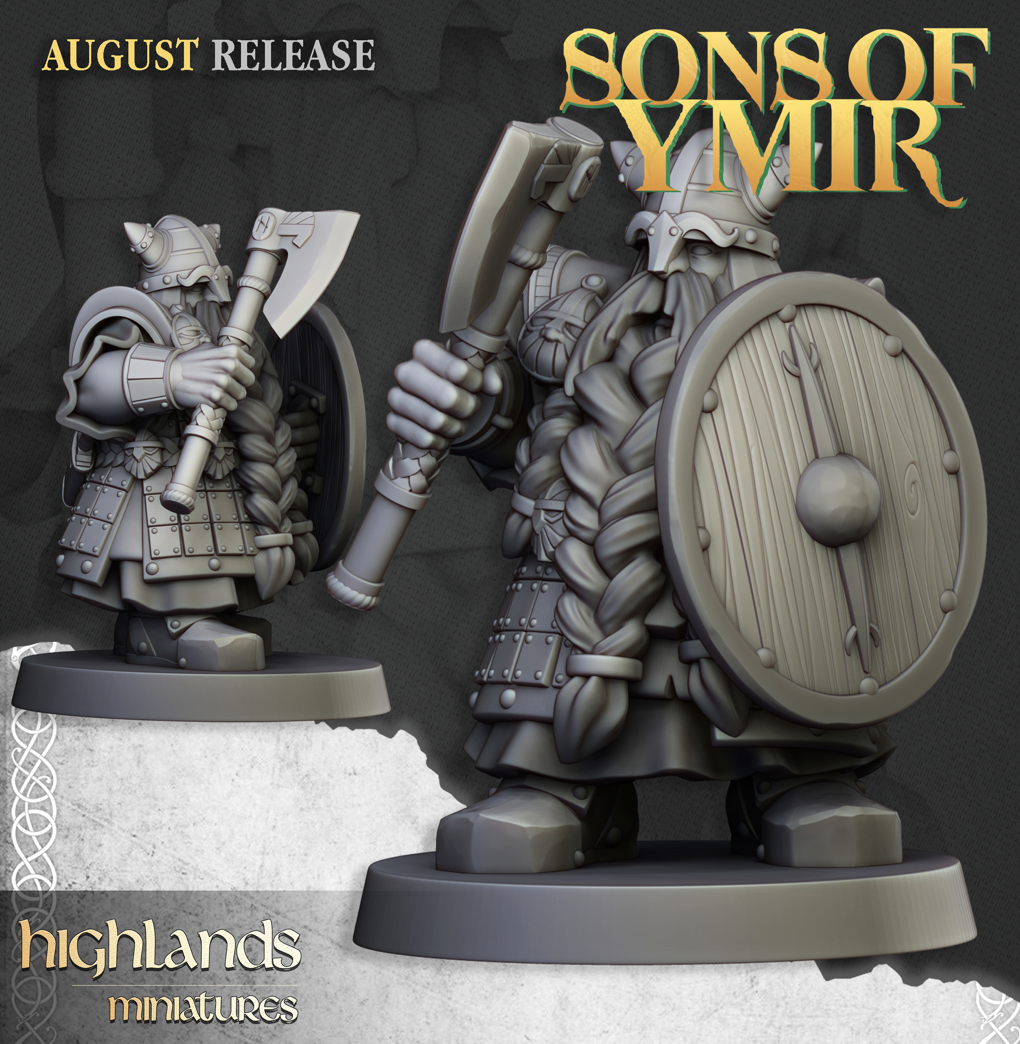 Dwarf Veterans, Sons of Ymir- Highlands Miniatures - Image 10