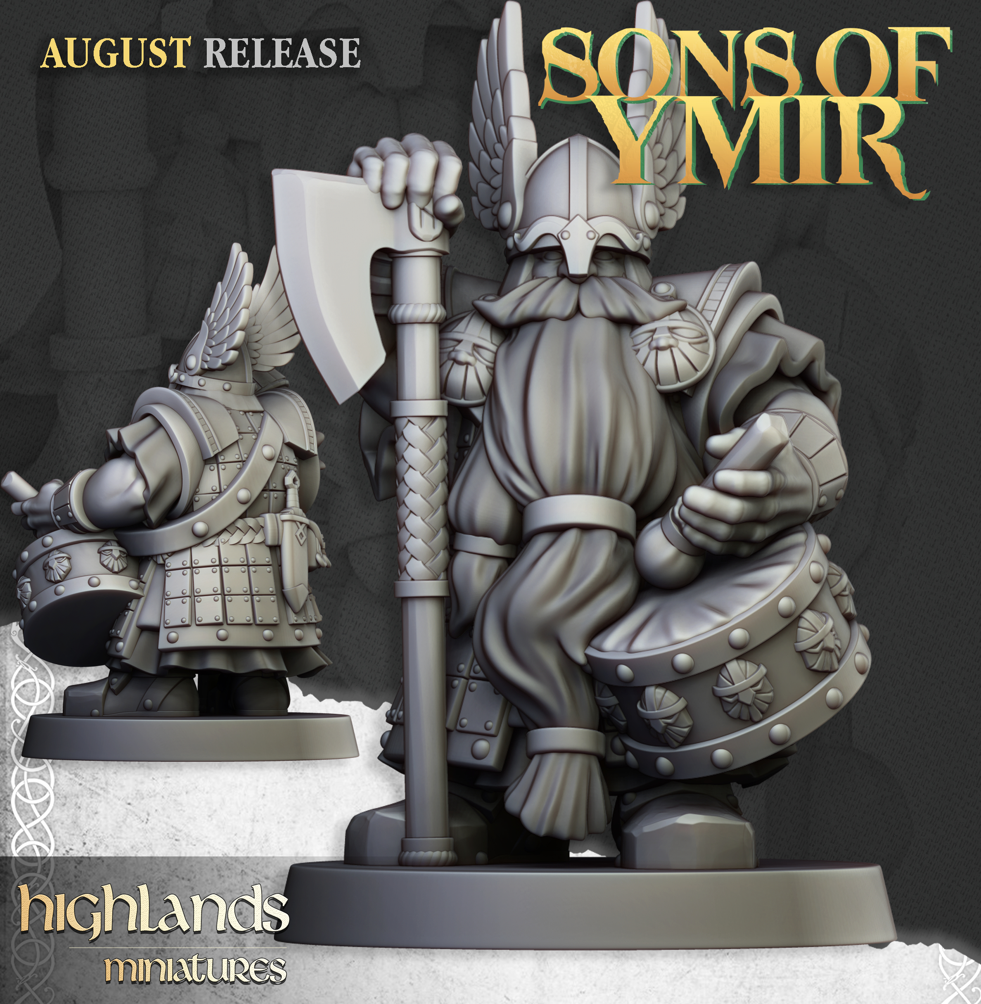 Dwarf Veterans, Sons of Ymir- Highlands Miniatures - Image 4