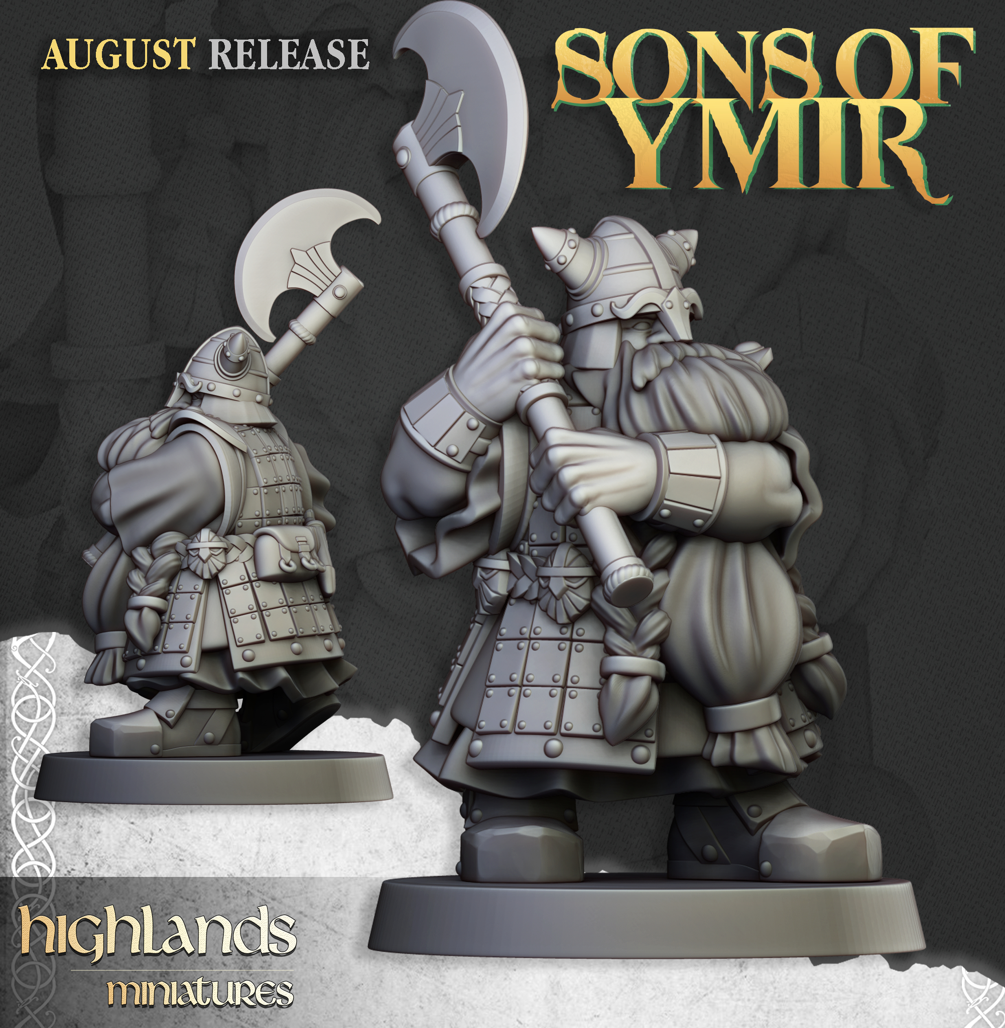 Dwarf Veterans, Sons of Ymir- Highlands Miniatures - Image 8