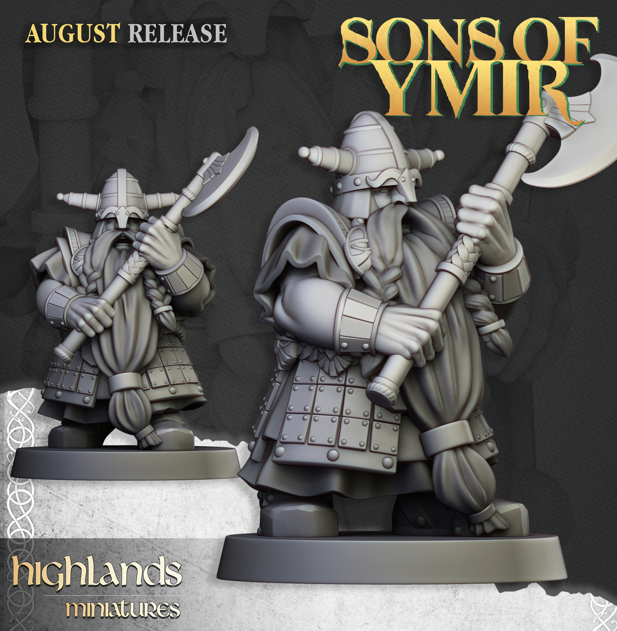 Dwarf Veterans, Sons of Ymir- Highlands Miniatures - Image 9