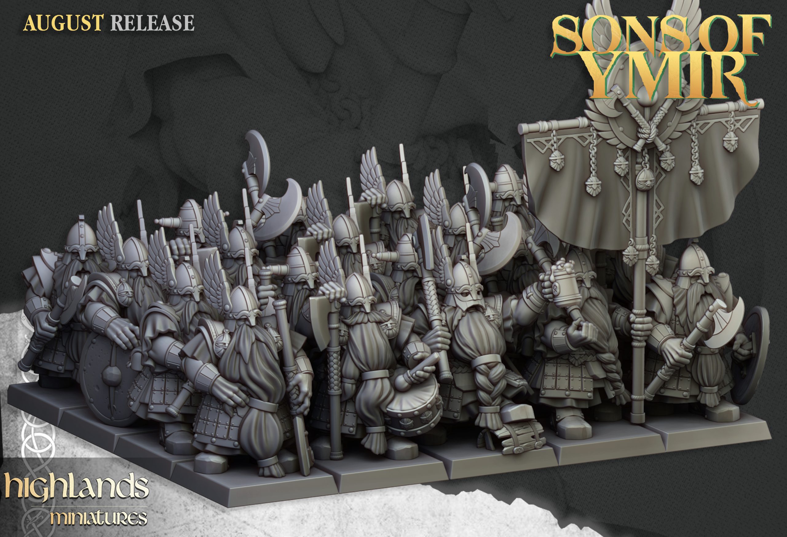 Dwarf Veterans, Sons of Ymir- Highlands Miniatures - Image 6