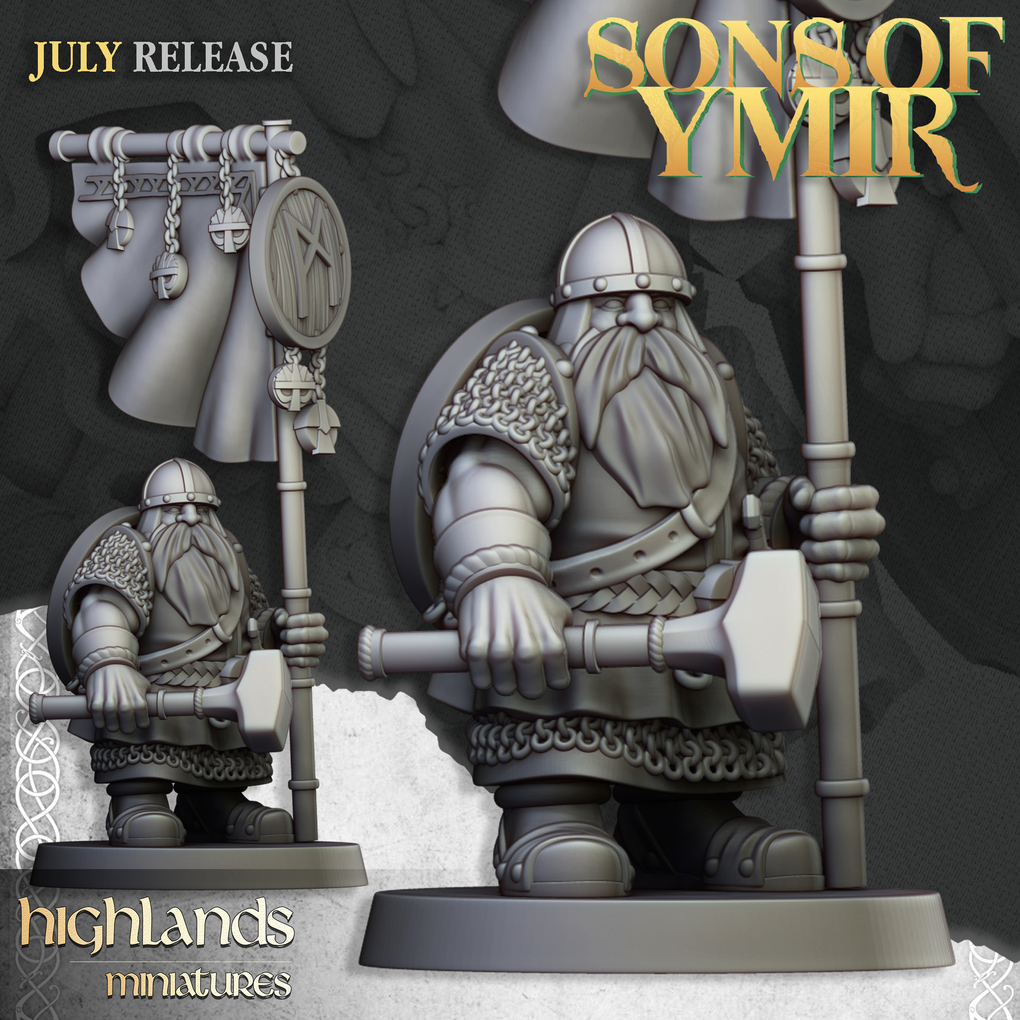 Dwarf Warriors , Sons of Ymir- Highlands Miniatures - Image 3