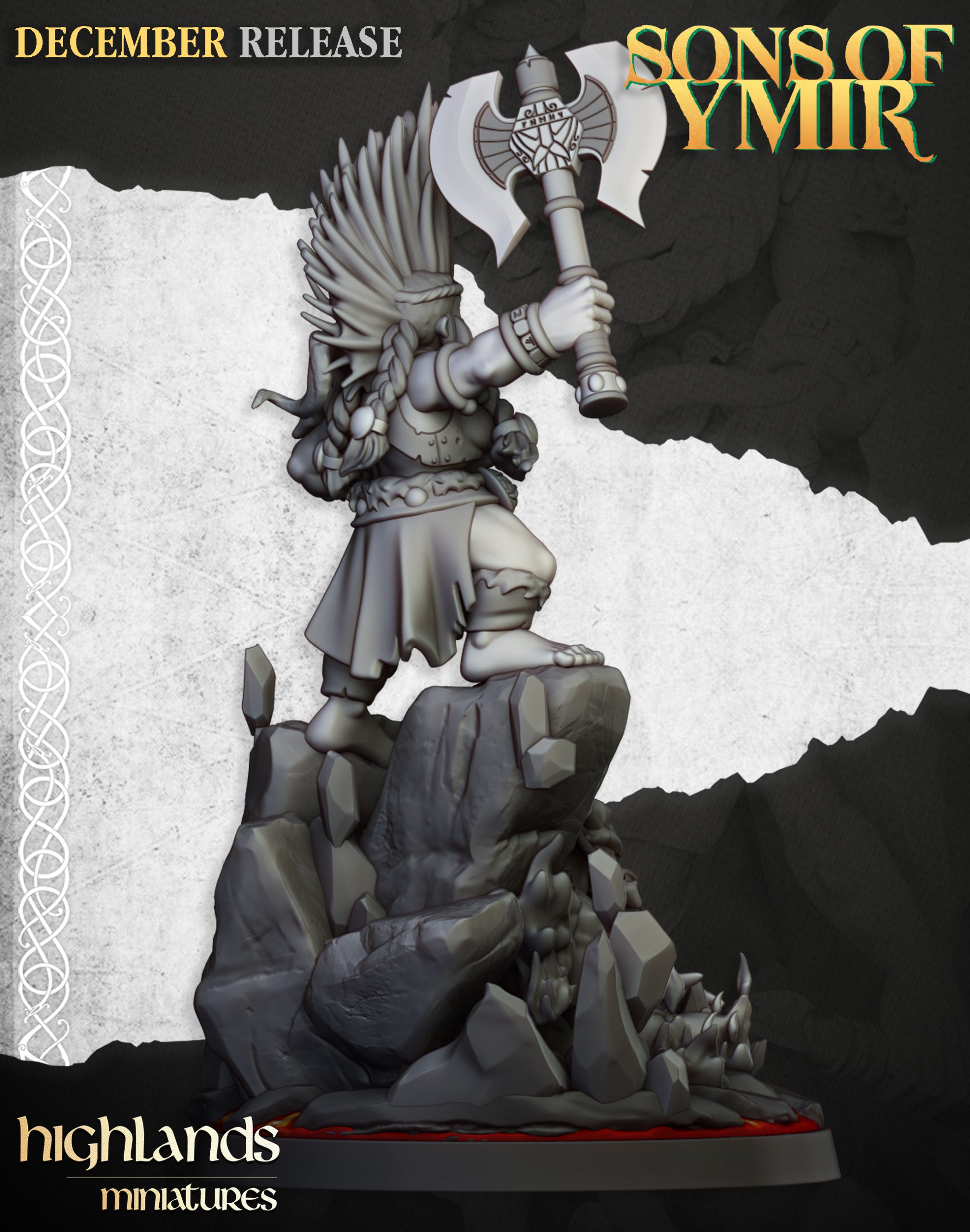 Dwarf Demonseeker Female, Sons of Ymir- Highlands Miniatures - Image 5
