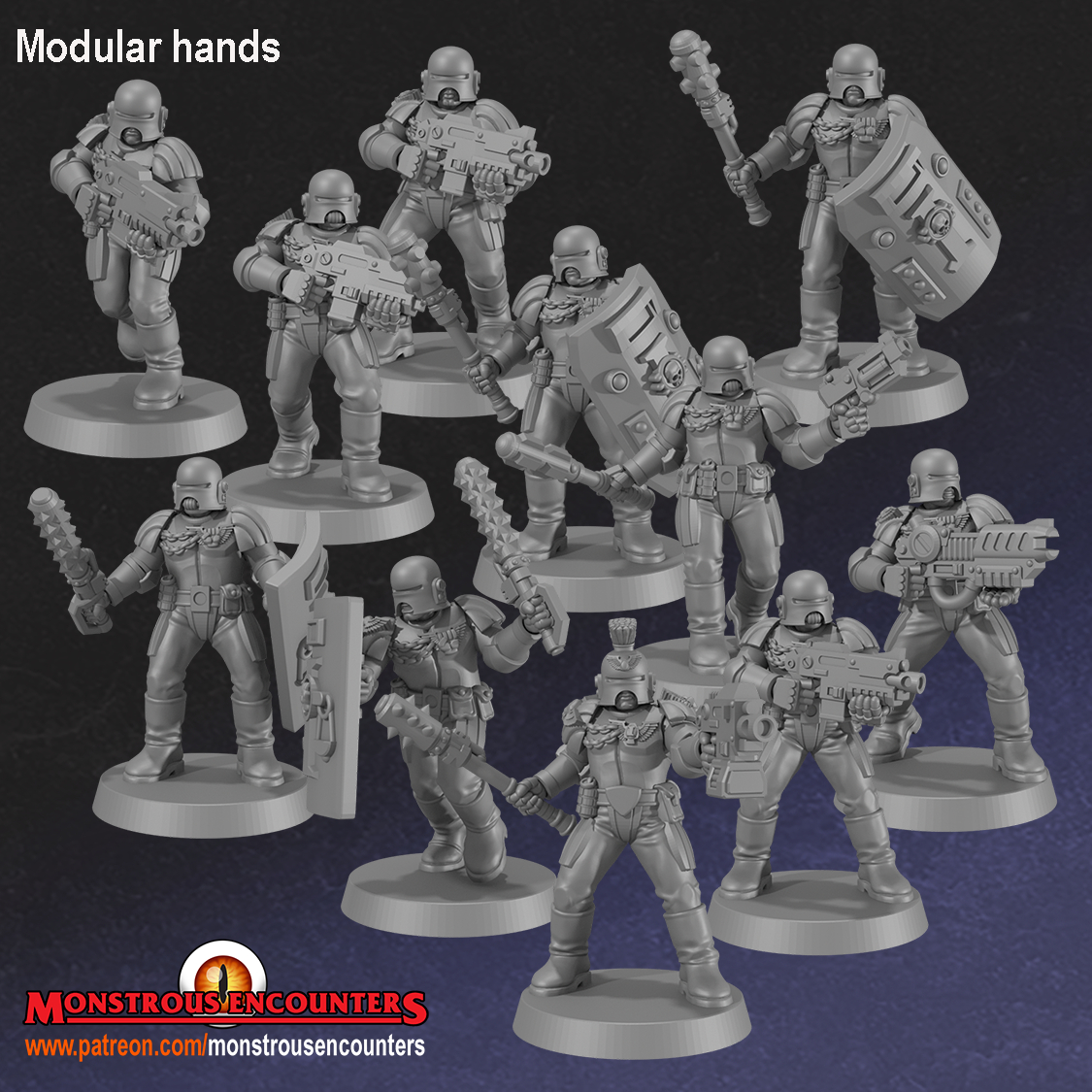 Imperial Arbiters w/Modular Weapon Hands, NECROCITY- Monstrous Encounters (Copy)