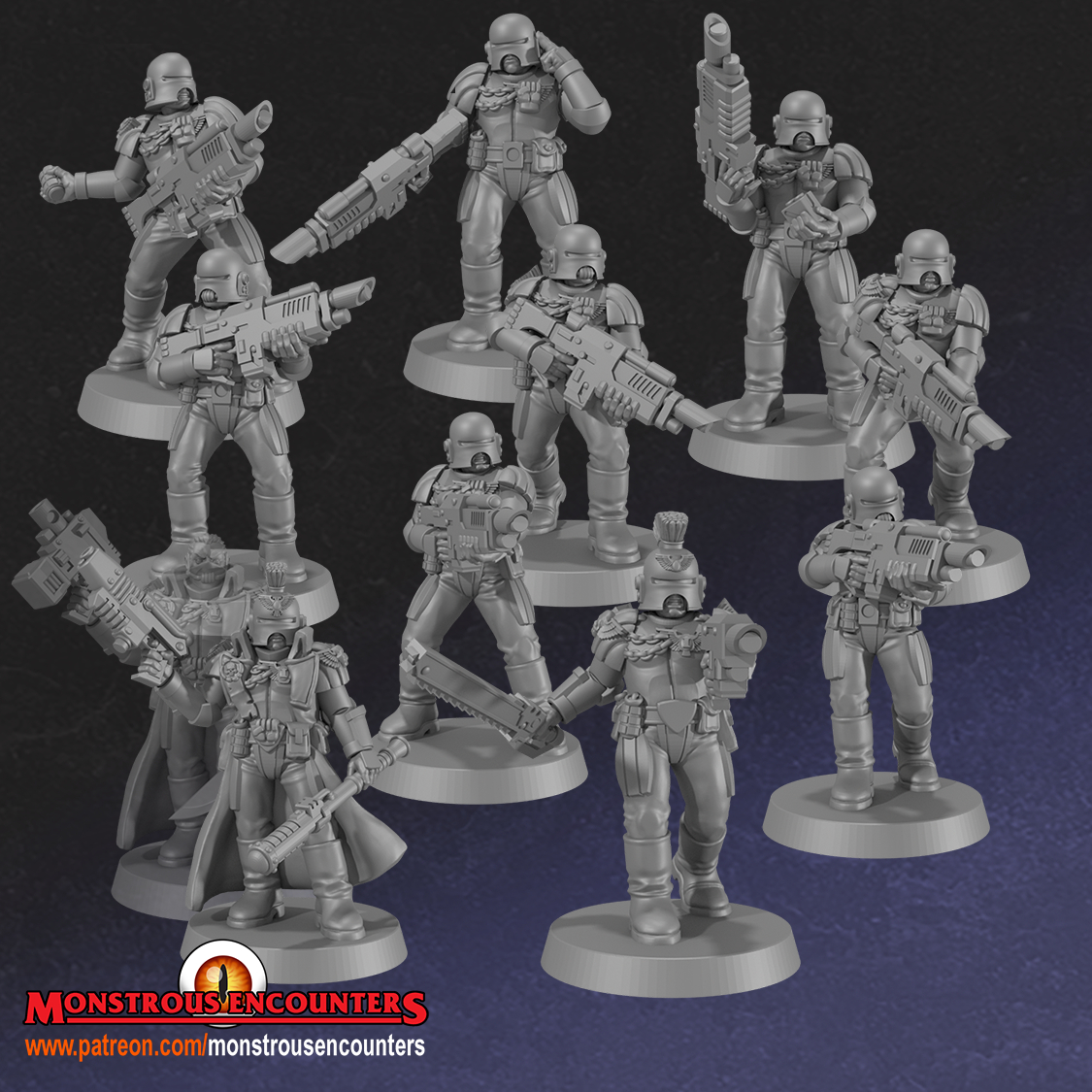 Imperial Arbiters w/ Laserifles, NECROCITY- Monstrous Encounters