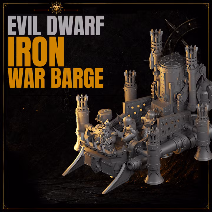 Evil Dwarf Iron War Barge – MeshyMesh