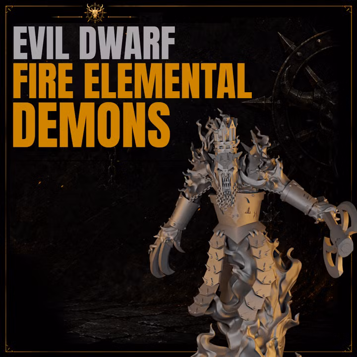 Evil Dwarf Fire Elemental Demon Unit – MeshyMesh