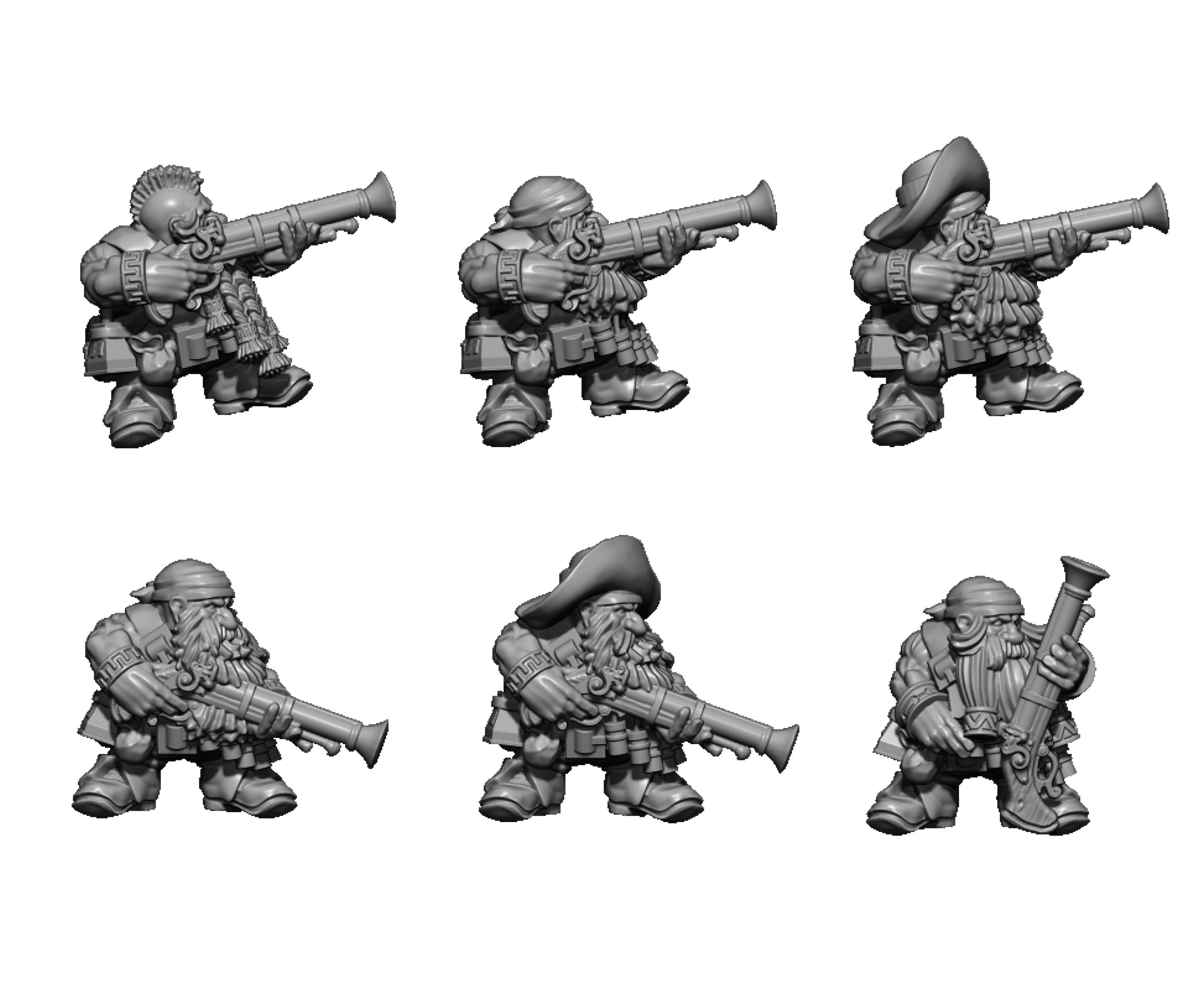 Dwarven Pirate Arquebusiers, Dwarves - MoM Miniatures - Image 3