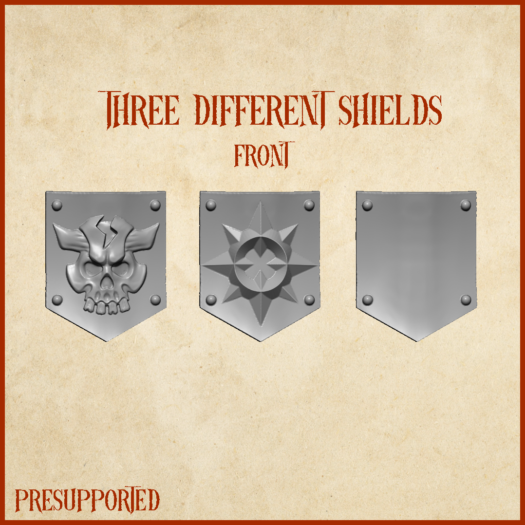 Infernal Dwarf Shields, Old Infernal Dwarves - MoM Miniatures
