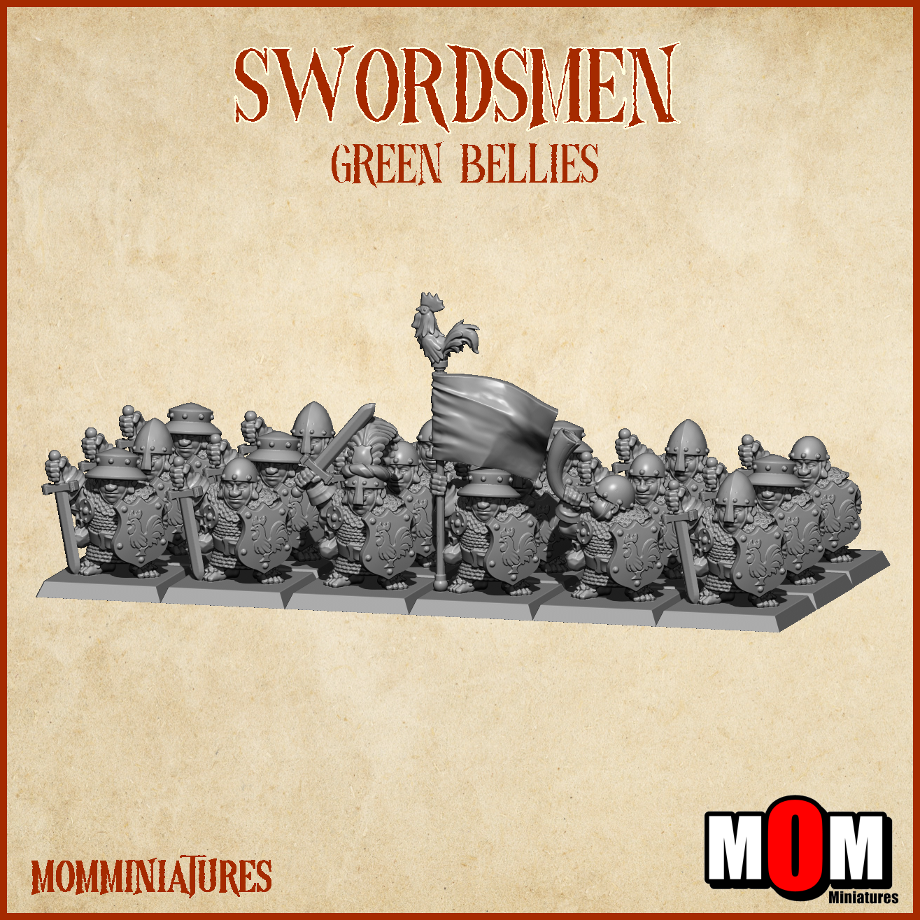 Swordsmen , Green Bellies - MoM Miniatures