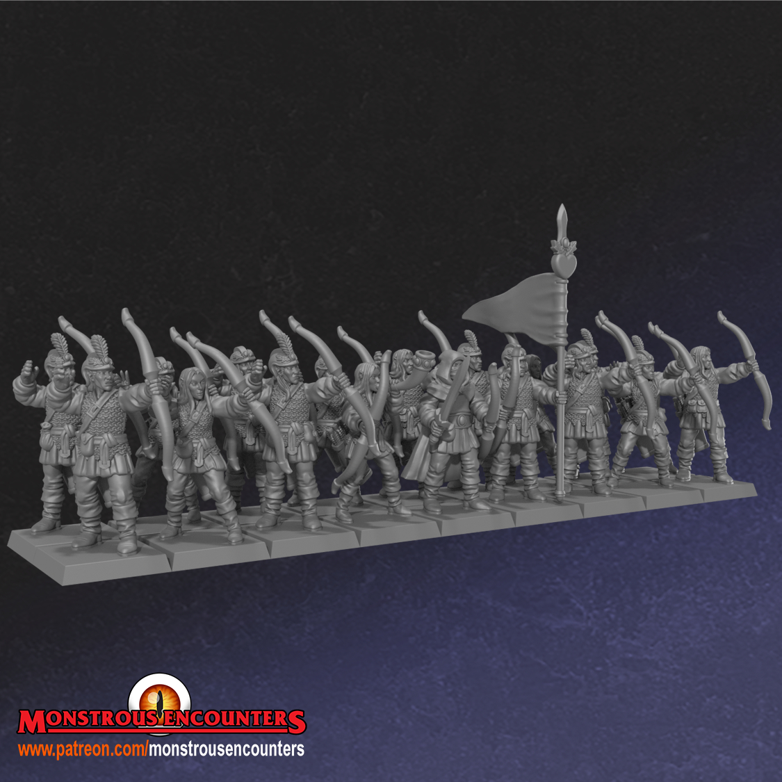 Wood Elf Spearmen/Swords/Archers Unit, Wood Elves, Monstrous Encounters