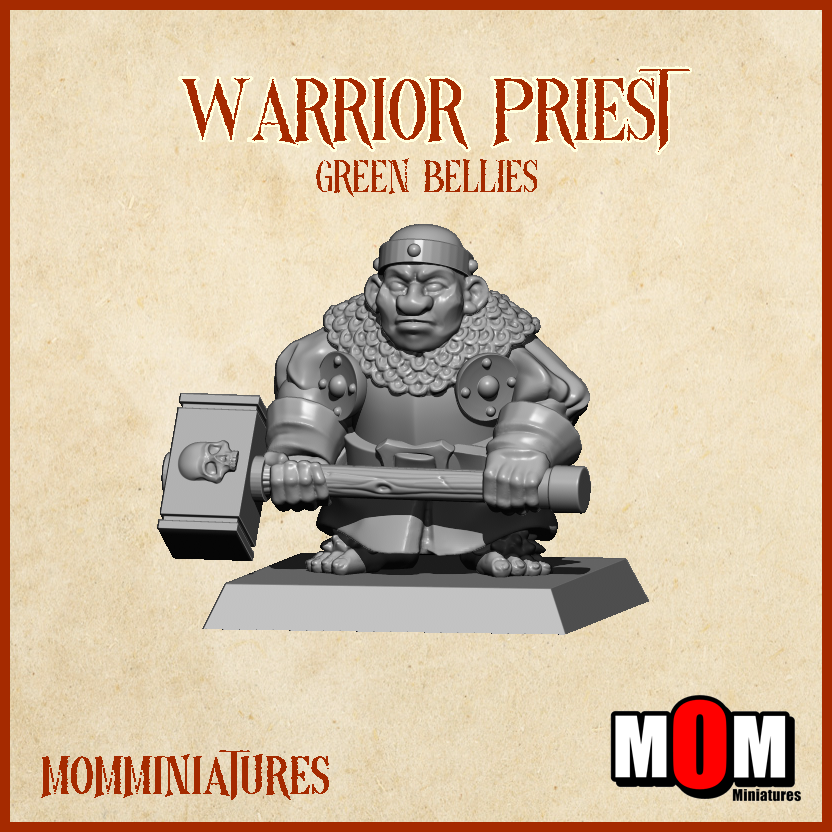 Warrior Priest 2, Green Bellies - MoM Miniatures
