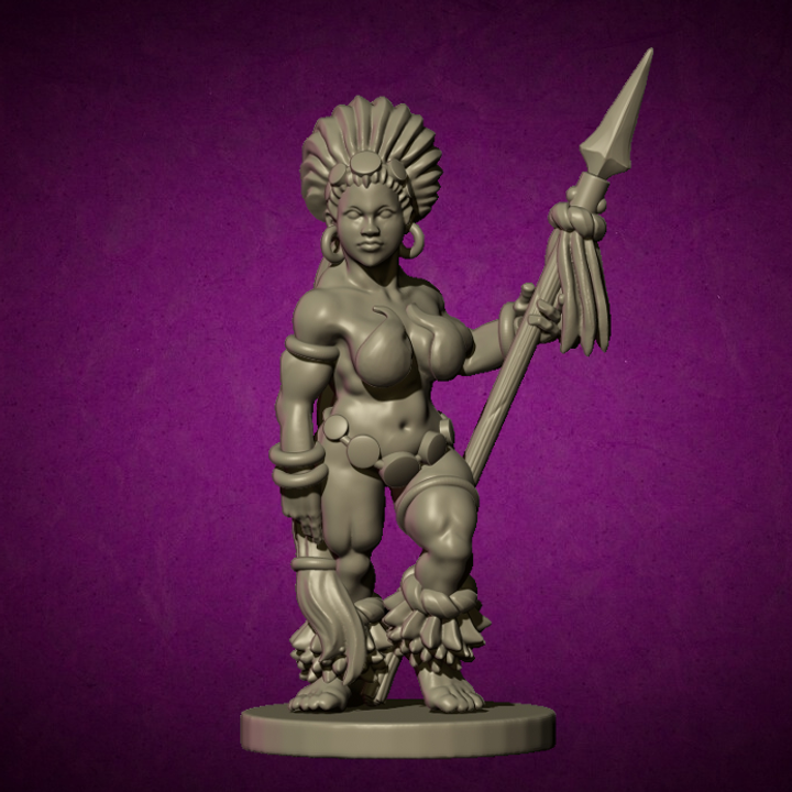 Amazonian Woman, Dungeon - MoM Miniatures