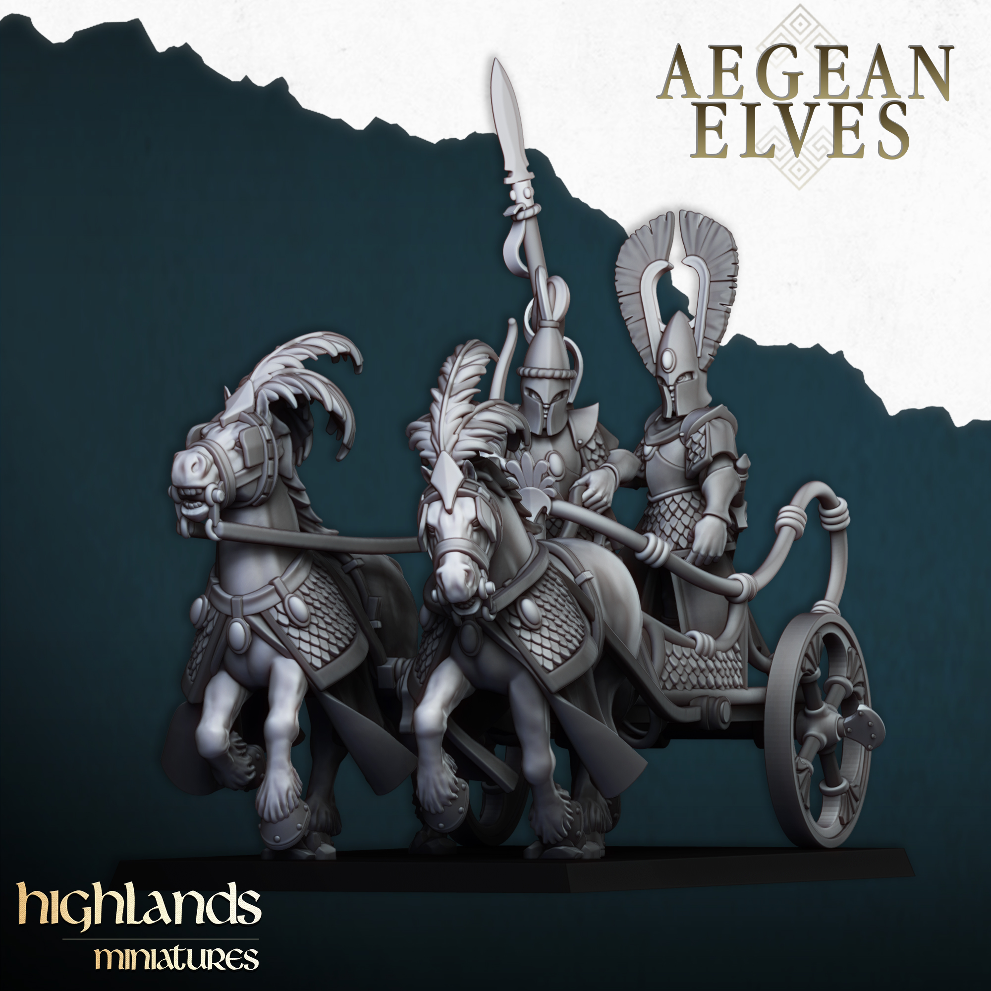 Chariot, Aegean Elves - Highlands Miniatures