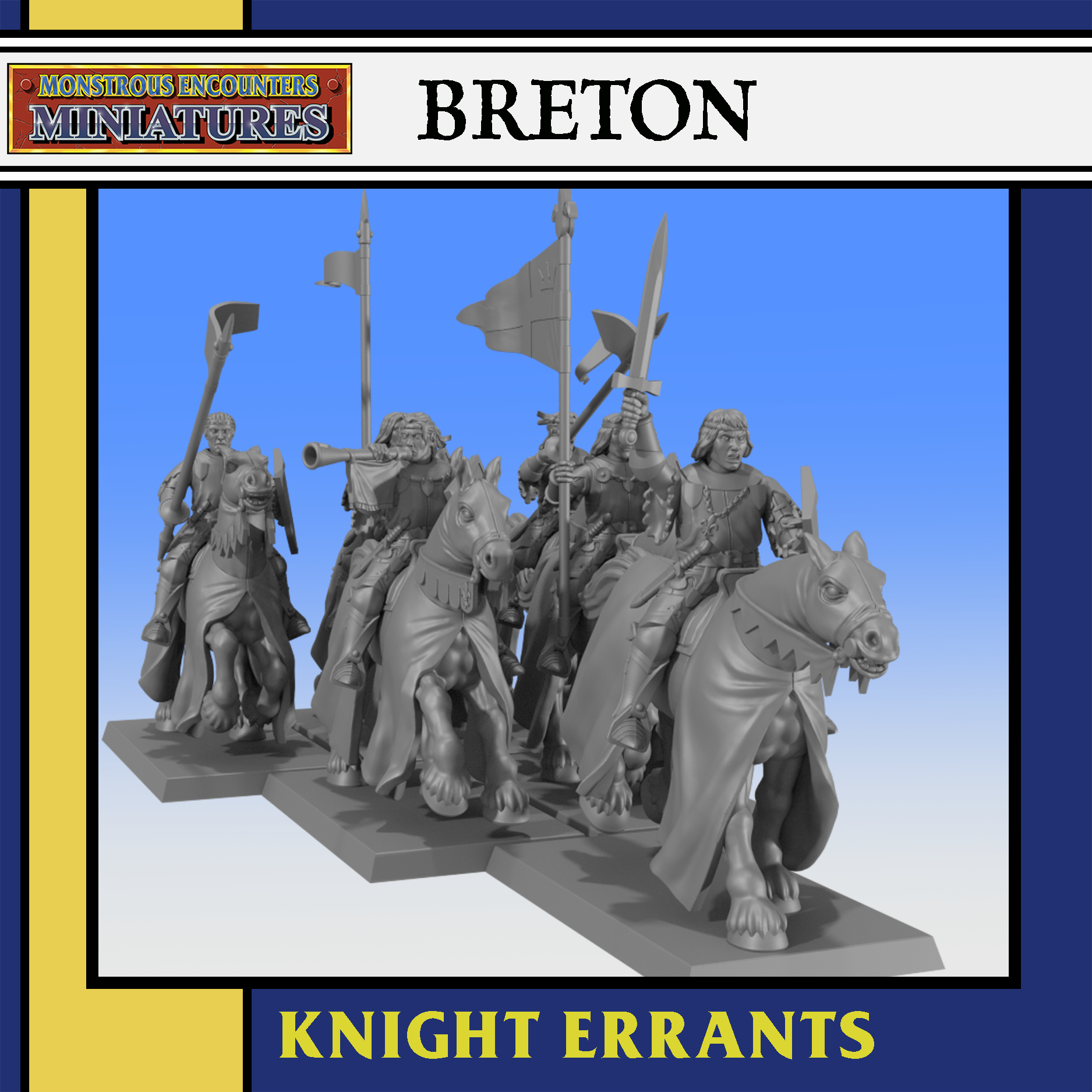 Knight Errants Unit with Command Group – Breton | Monstrous Encounters
