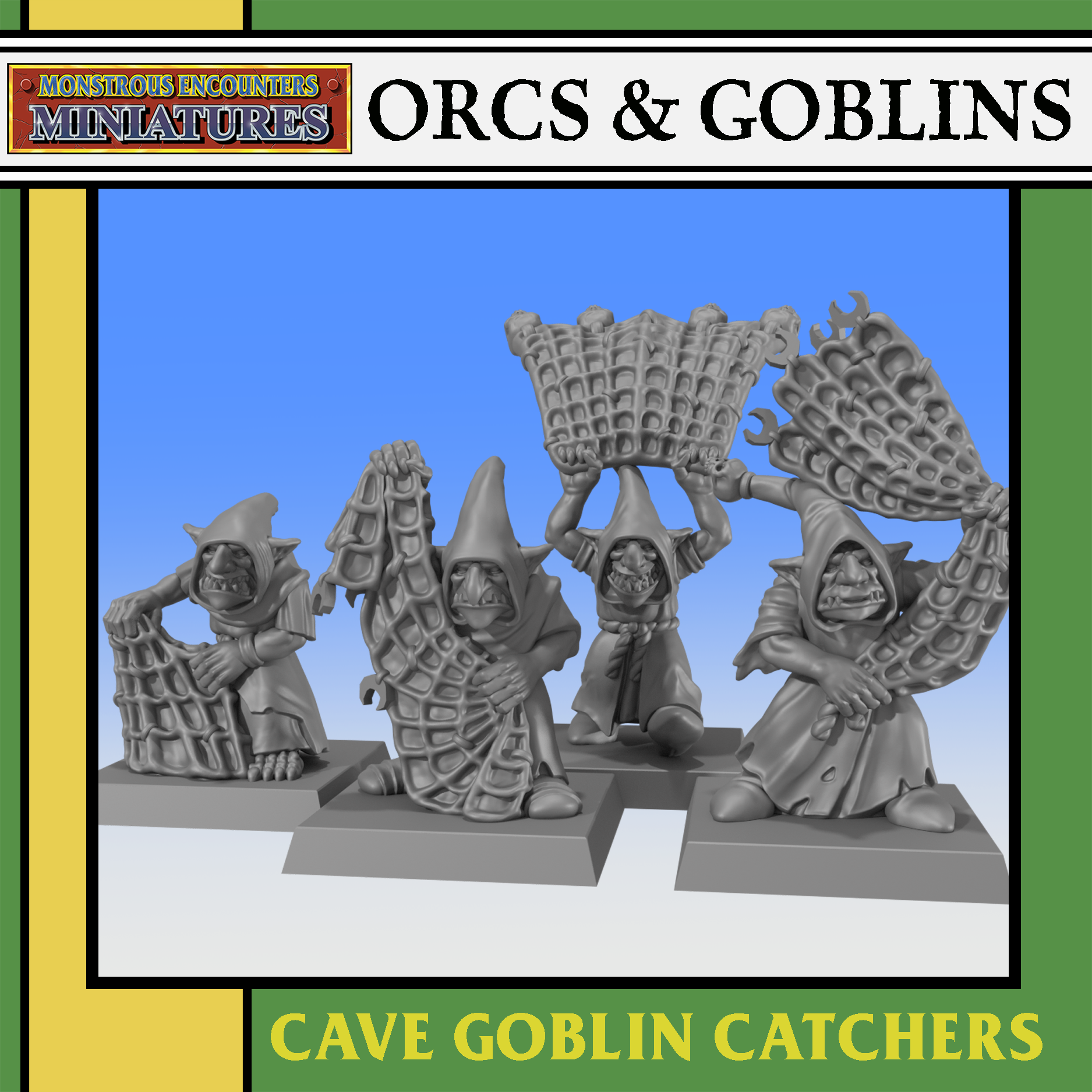 Cave Goblin Catchers Unit, Orcs and Goblins- Monstrous Encounters