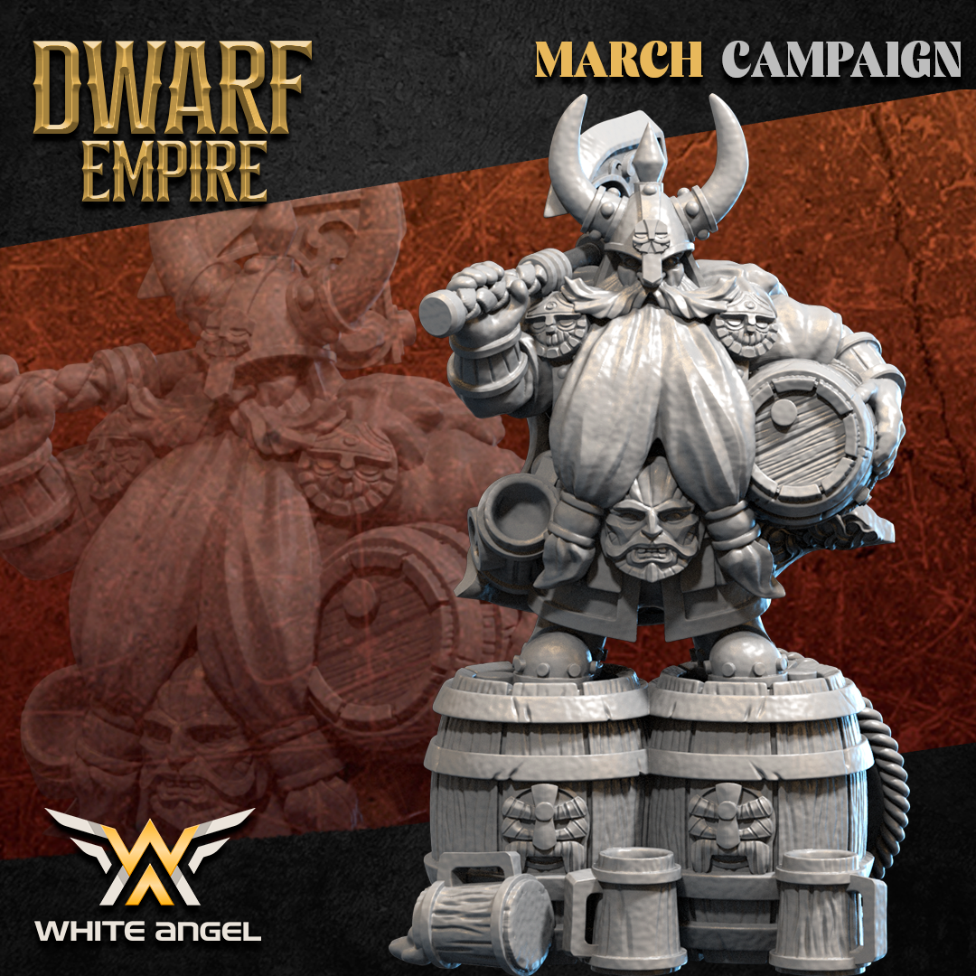 Dwarf Barrelman, Dwarf Empire - White Angel Miniatures
