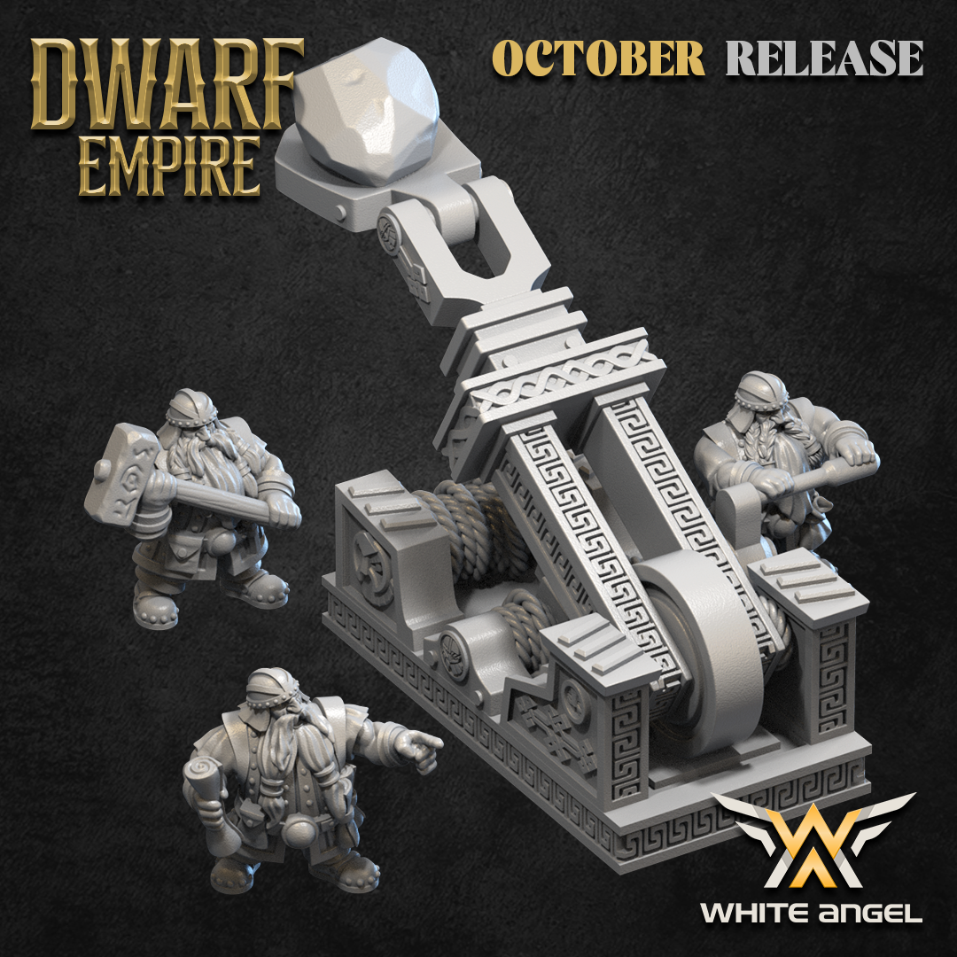 Dwarf Catapult, Dwarf Empire - White Angel Miniatures