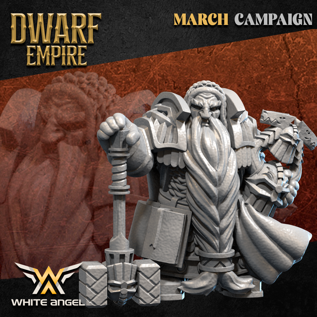 Dwarf Commander, Dwarf Empire - White Angel Miniatures