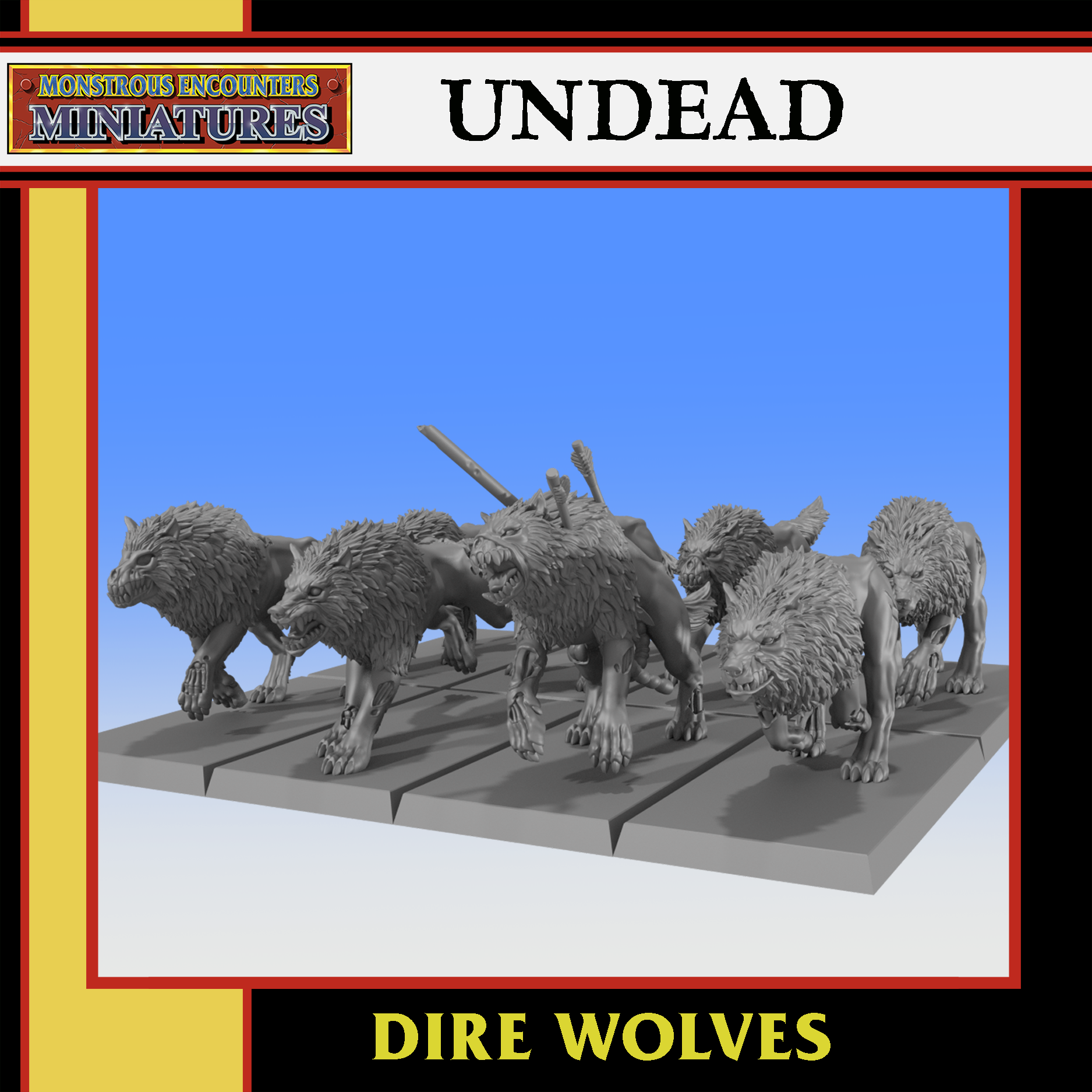 Dire Wolves, Undead - Monstrous Encounters