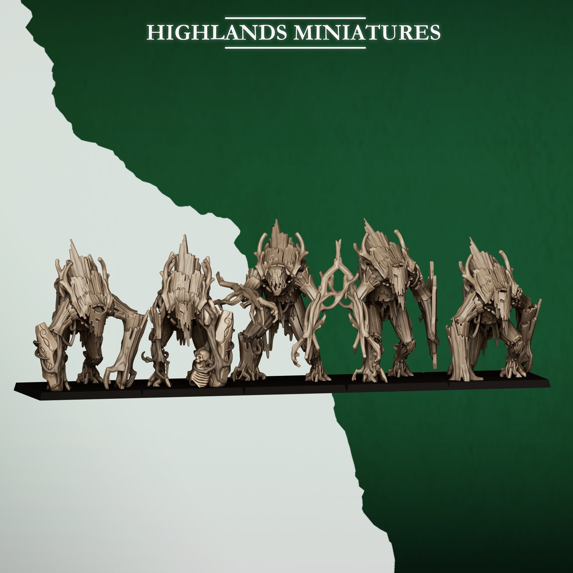 Forest Golems, Feral Elves - Highlands Miniatures