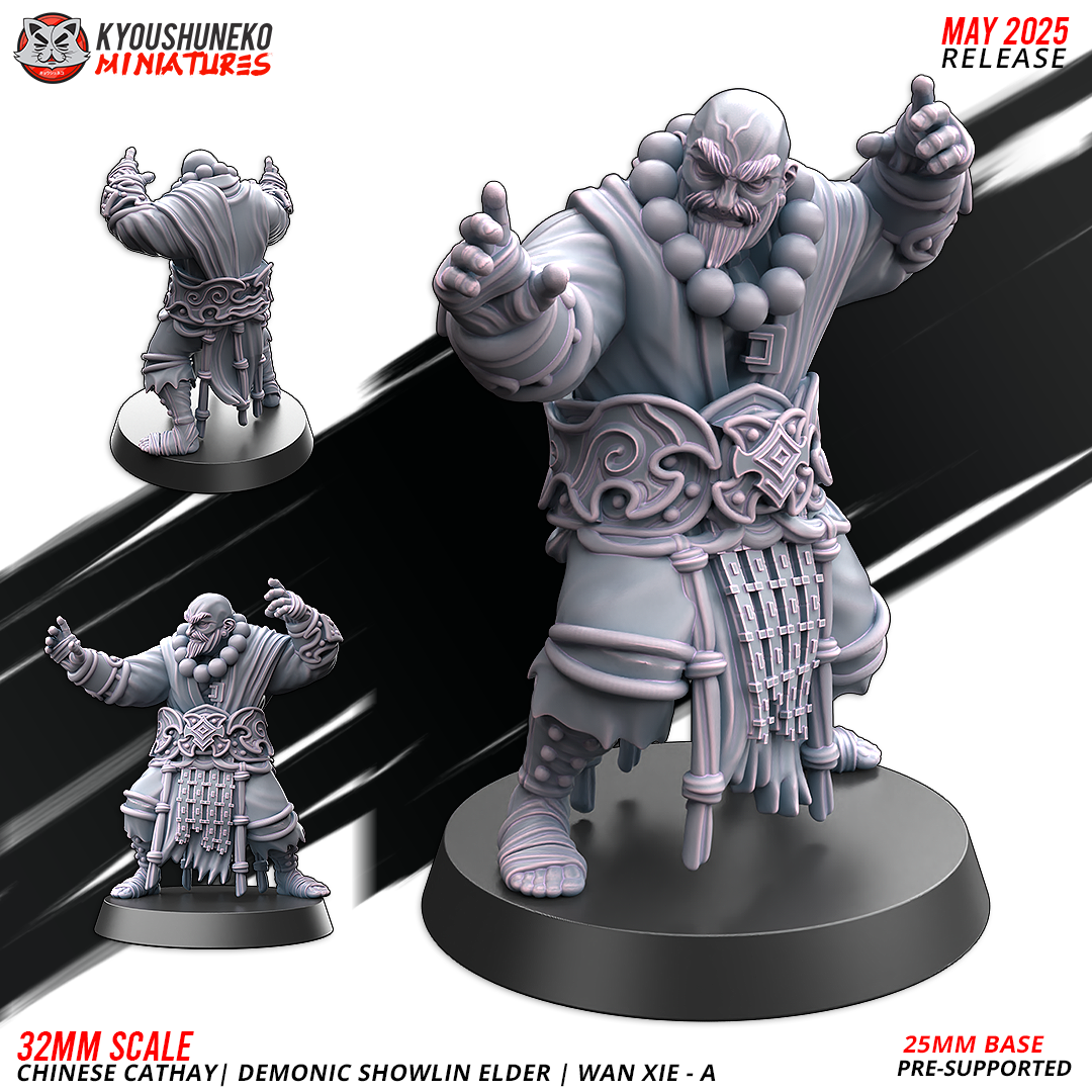 Demonic Shaolin Elder Wan Xie, Chinese Cathay, Kyoushuneko Miniatures
